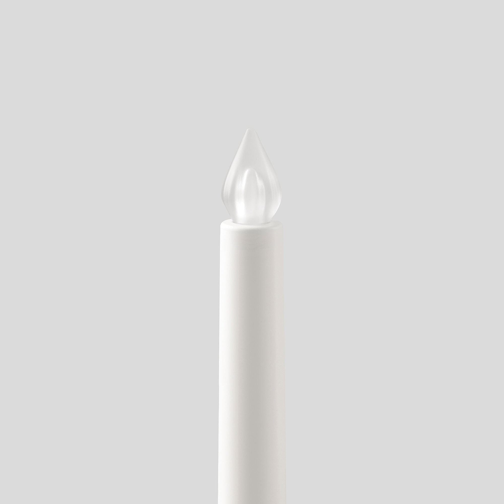 LED'li şamdan mumu, beyaz, 28 cm, 2 adet