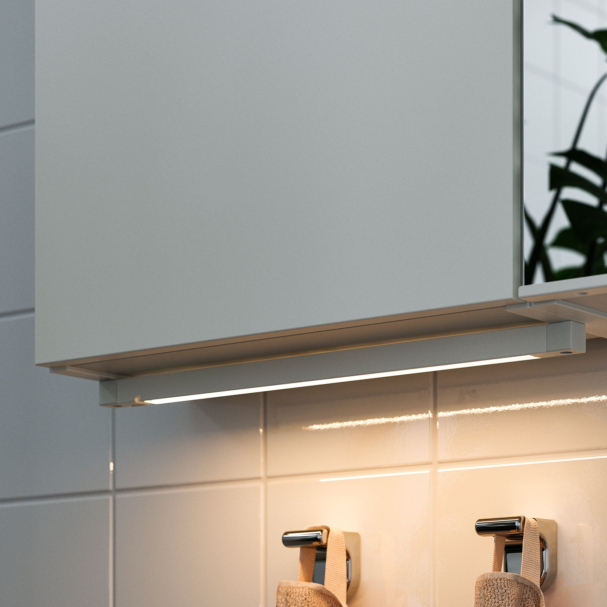 LED'li dolap aydınlatması, beyaz, 40 cm