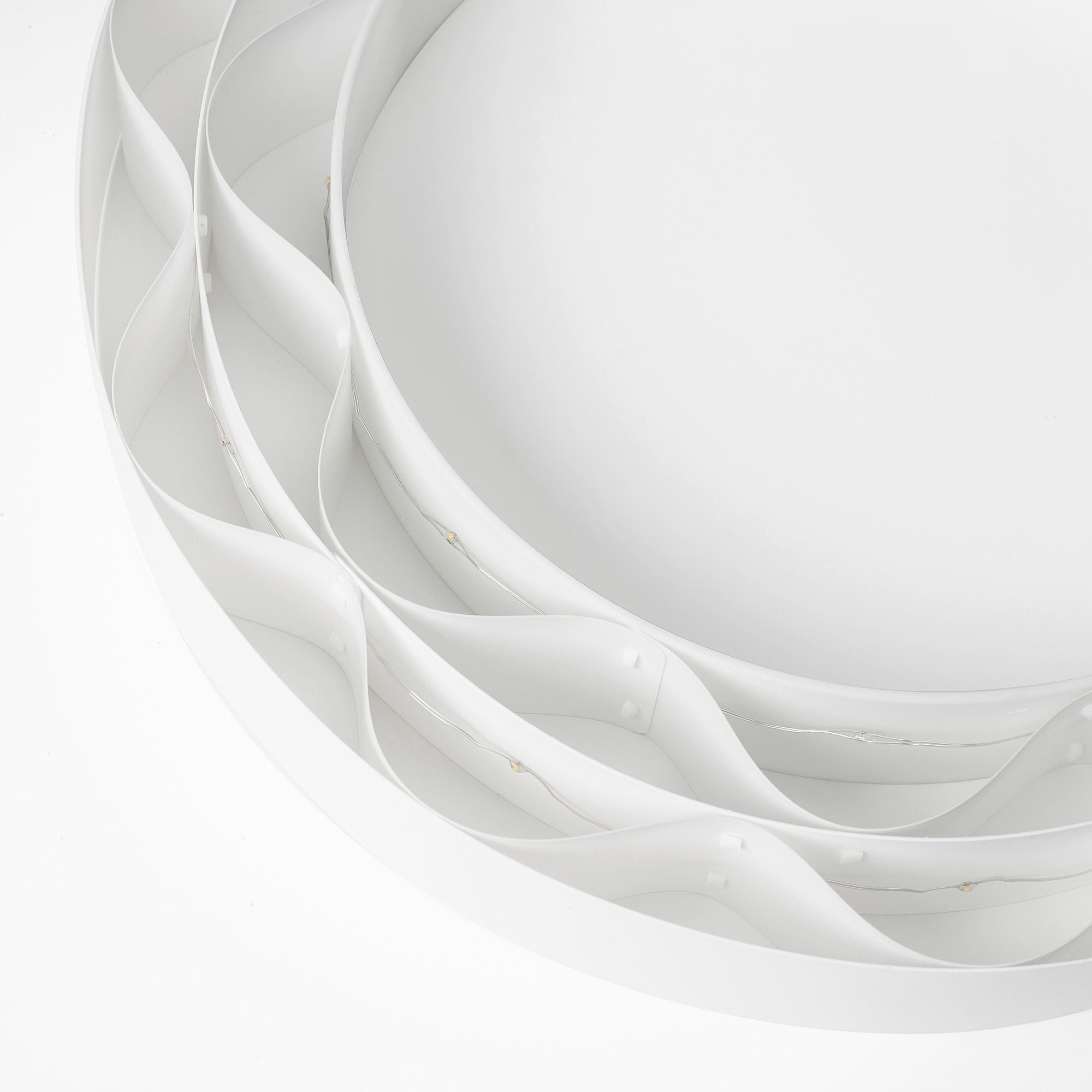LED asılabilir ışık, beyaz, 37 cm, pilli, halka