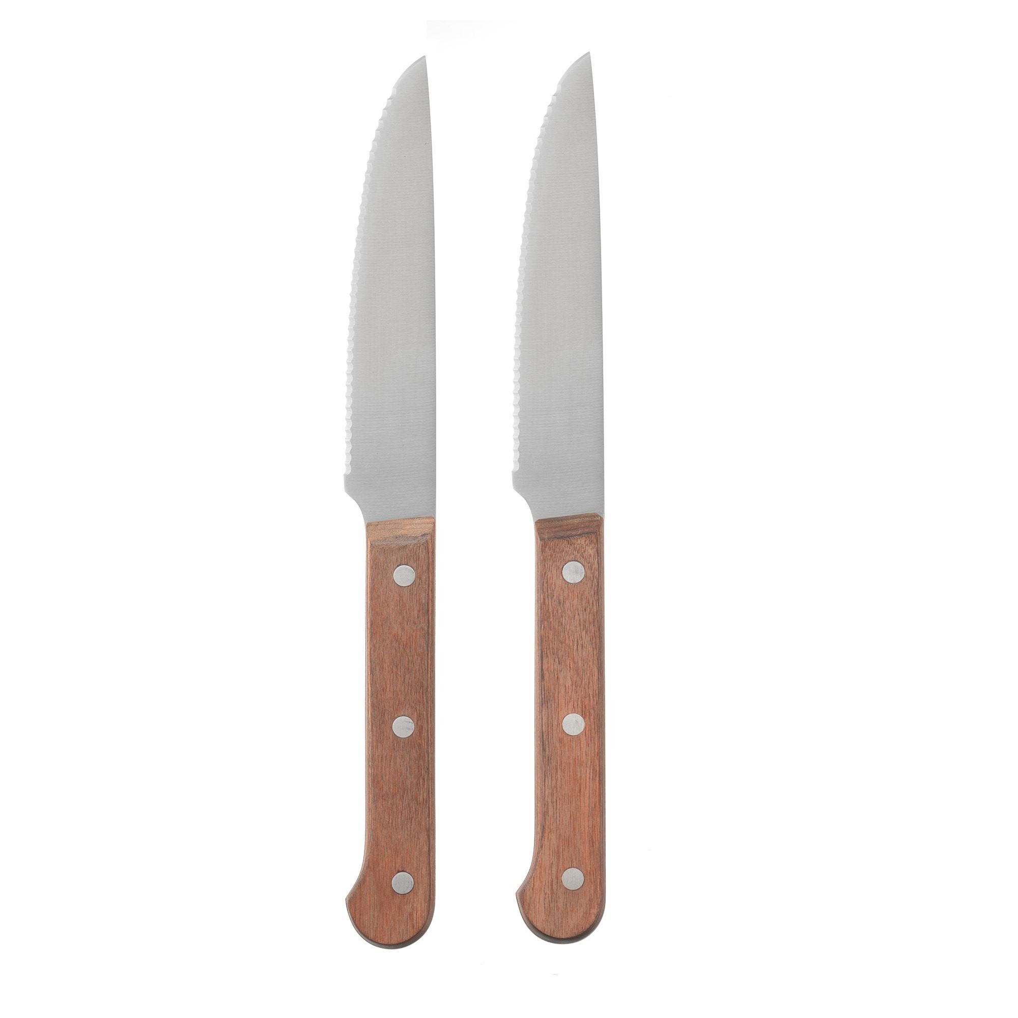 Biftek bıçağı seti, koyu kahve, 24 cm, 2 adet