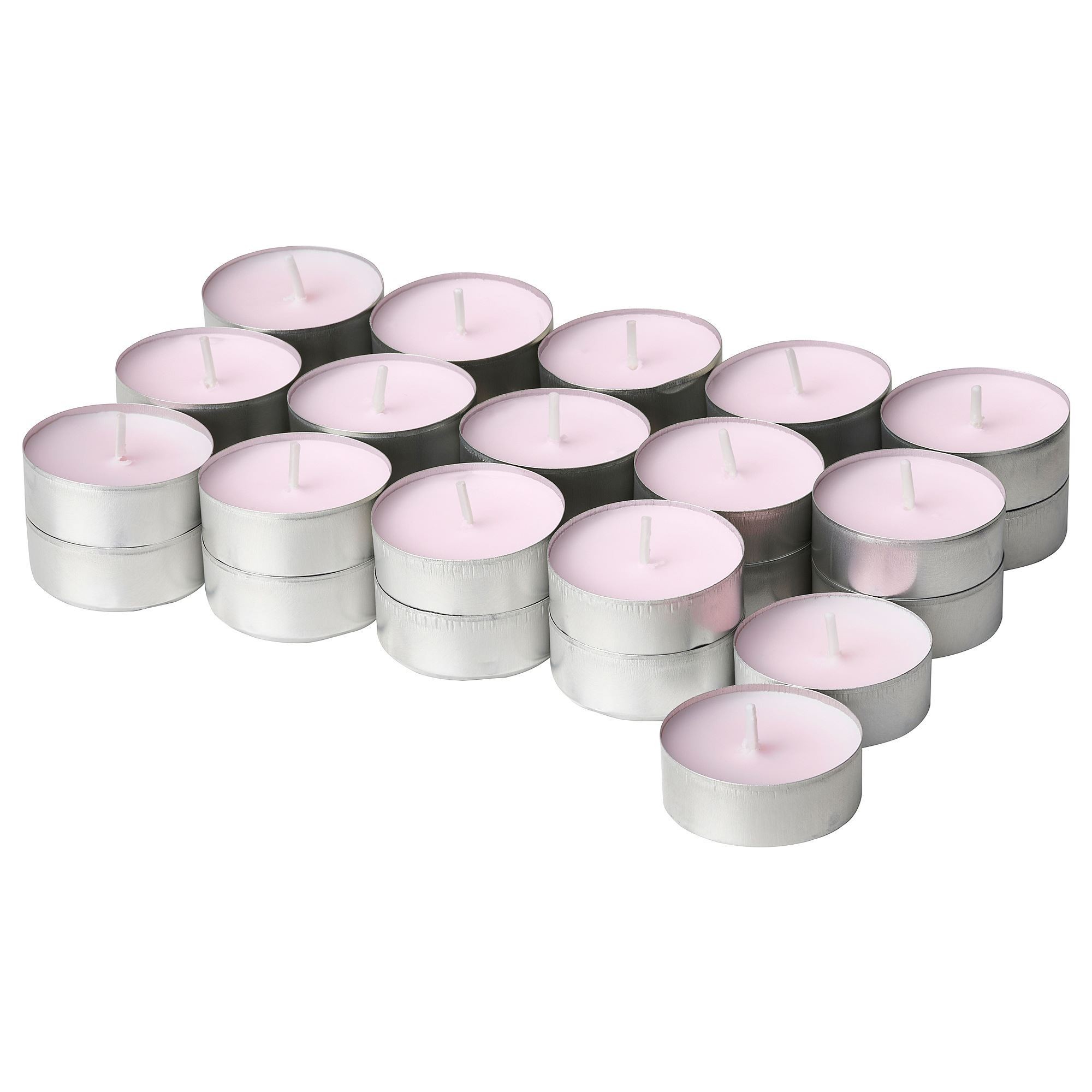 Kokulu tealight mum, pembe, 3.5 saat, yasemin