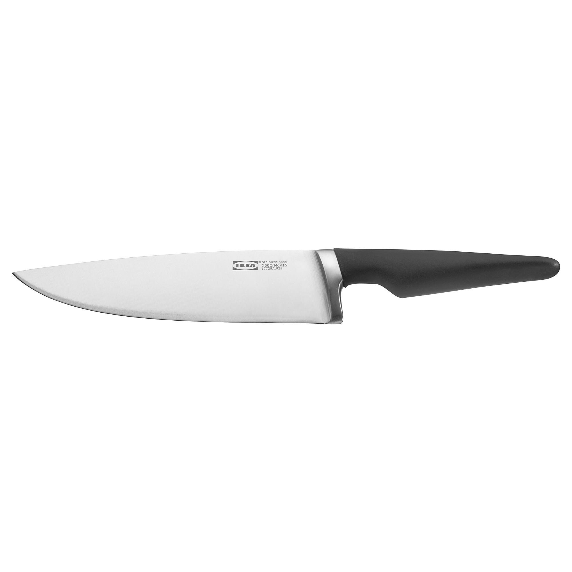 Şef bıçağı, paslanmaz çelik-siyah, 20 cm
