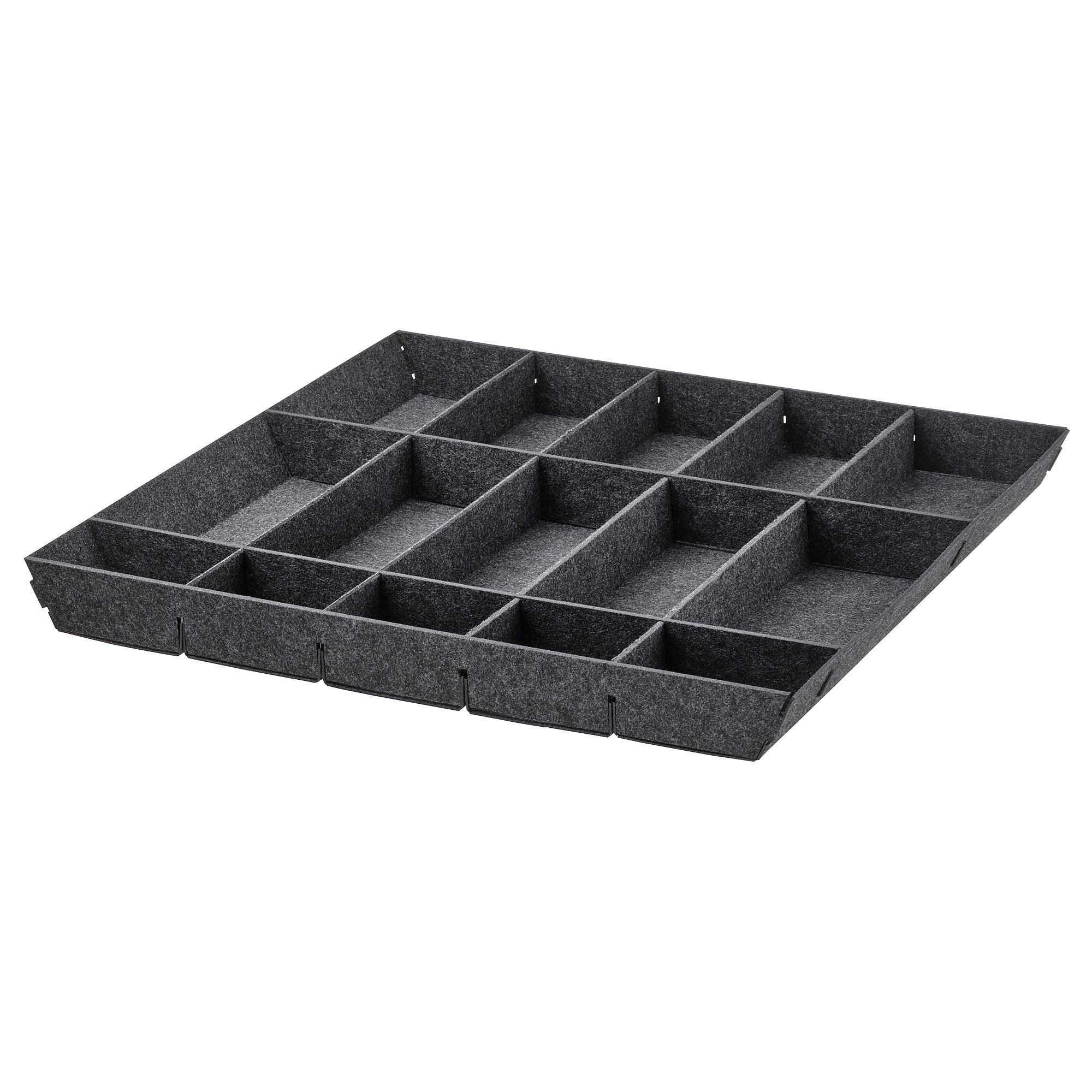 Çekmece düzenleyici, gri, 60 cm, ayarlanabilir