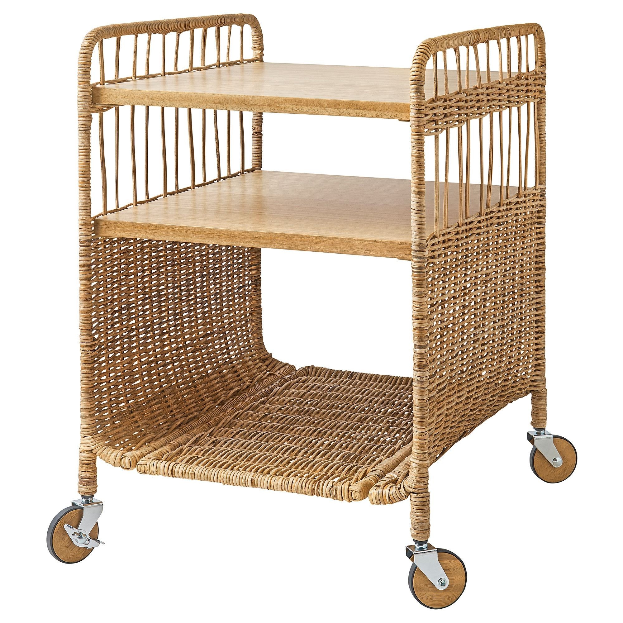 Yan sehpa, rattan, 37x53 cm