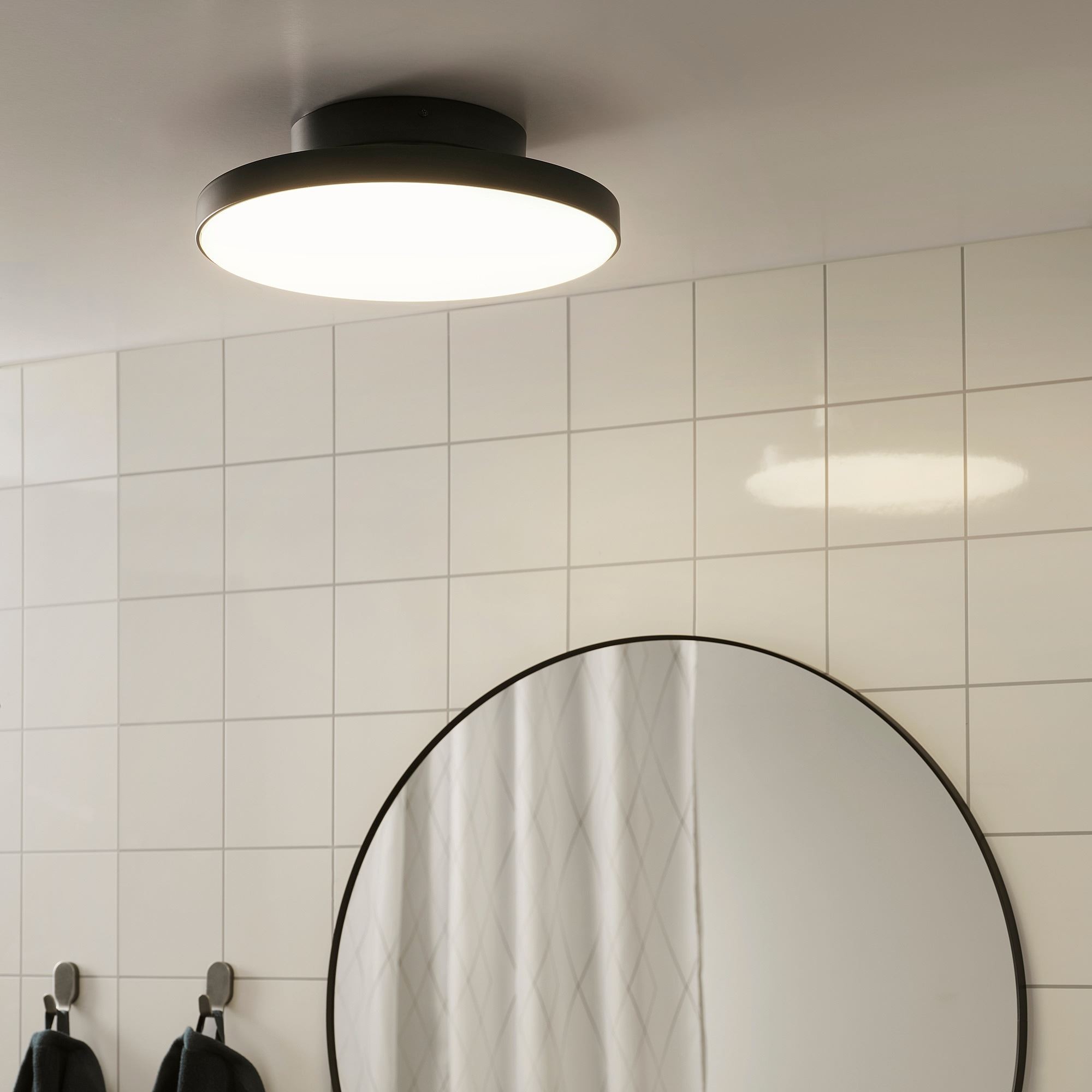 LED'li tavan lambası, mat siyah, 36 cm
