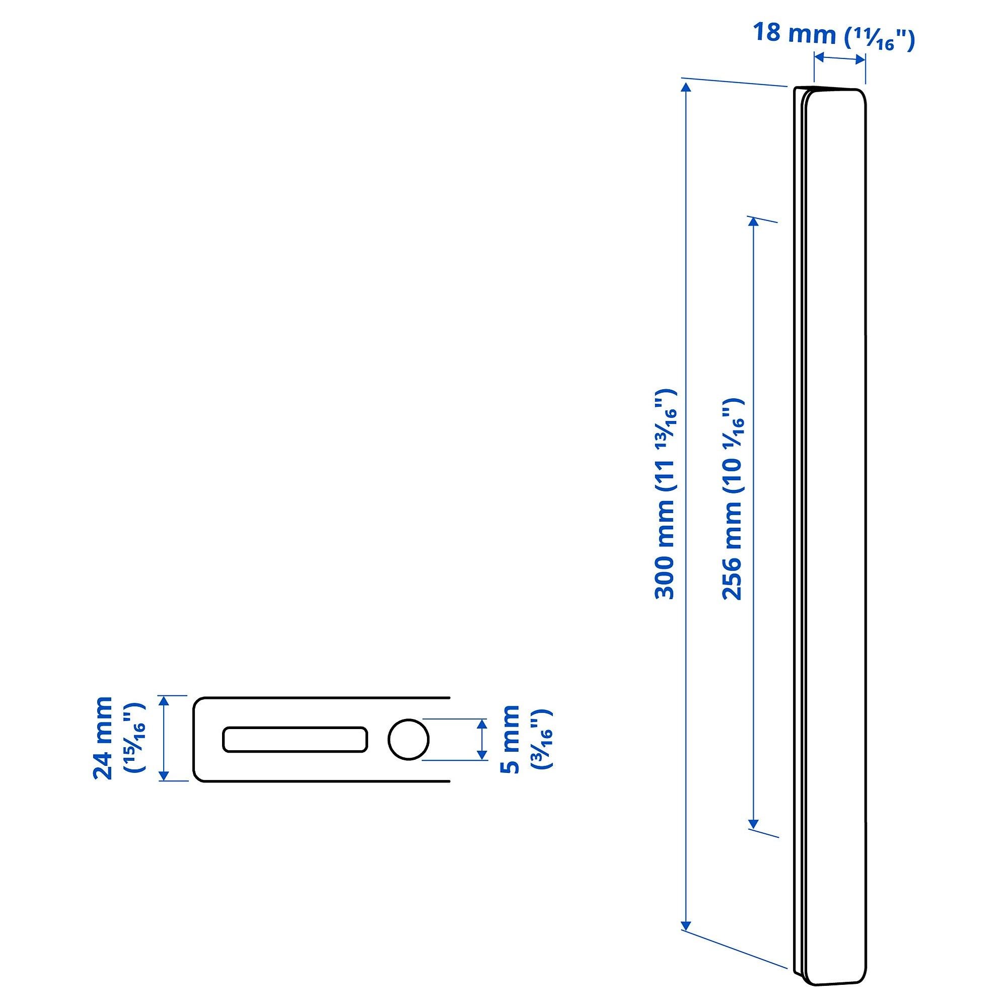 Kulp, antrasit, 300 mm, 2 adet