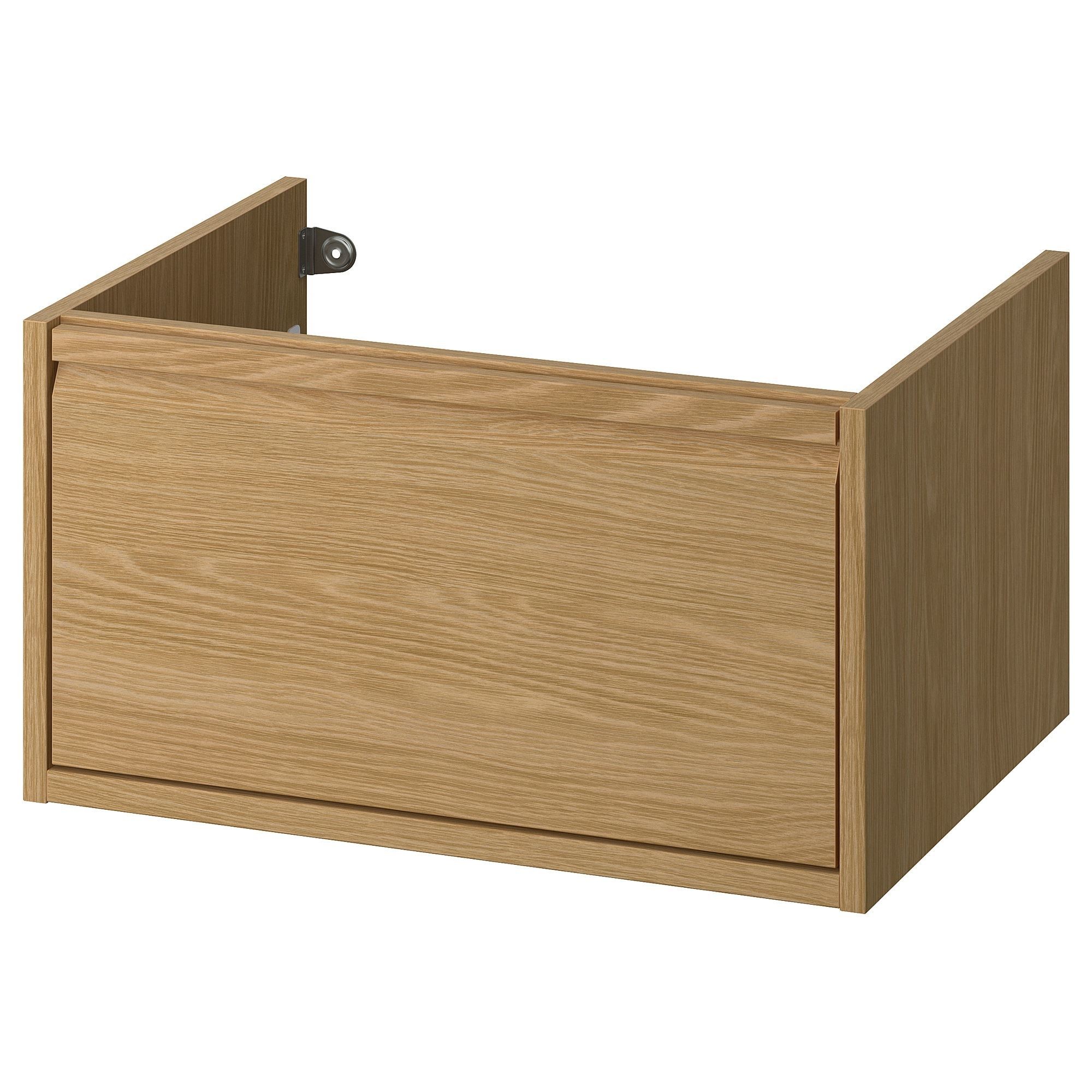Lavabo dolabı, meşe görünümlü, 60x48x33 cm, 1 çekmeceli