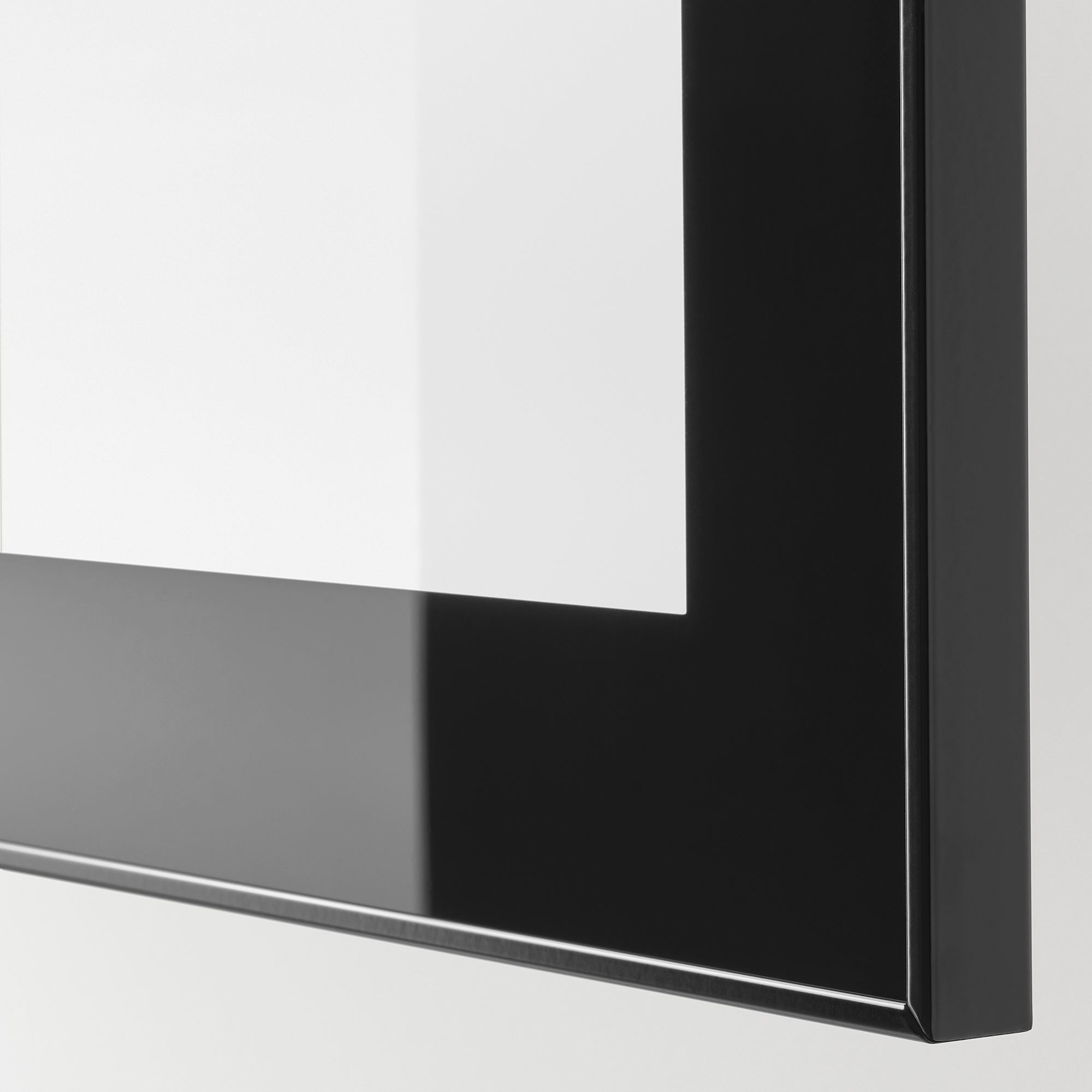 Raf ünitesi, venge-siyah-şeffaf cam, 60x22x38 cm, GLASSVIK