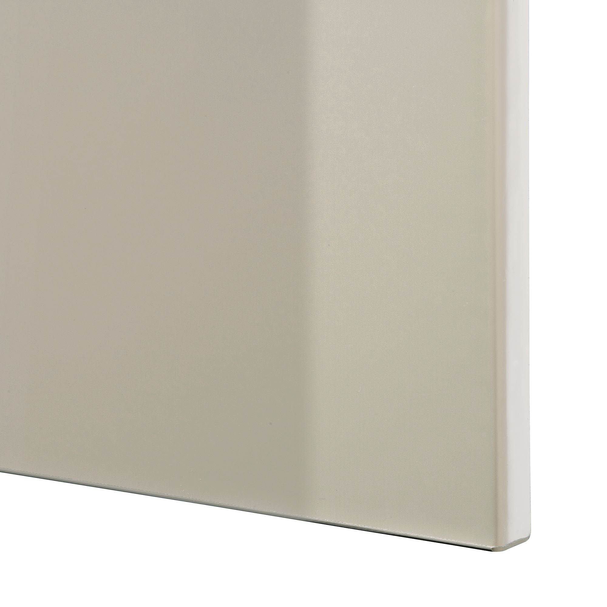 Tv ünitesi, beyaz-parlak cila-bej, 300x42x231 cm, SELSVIKEN/GLASSVIK, çıt çıt raylı