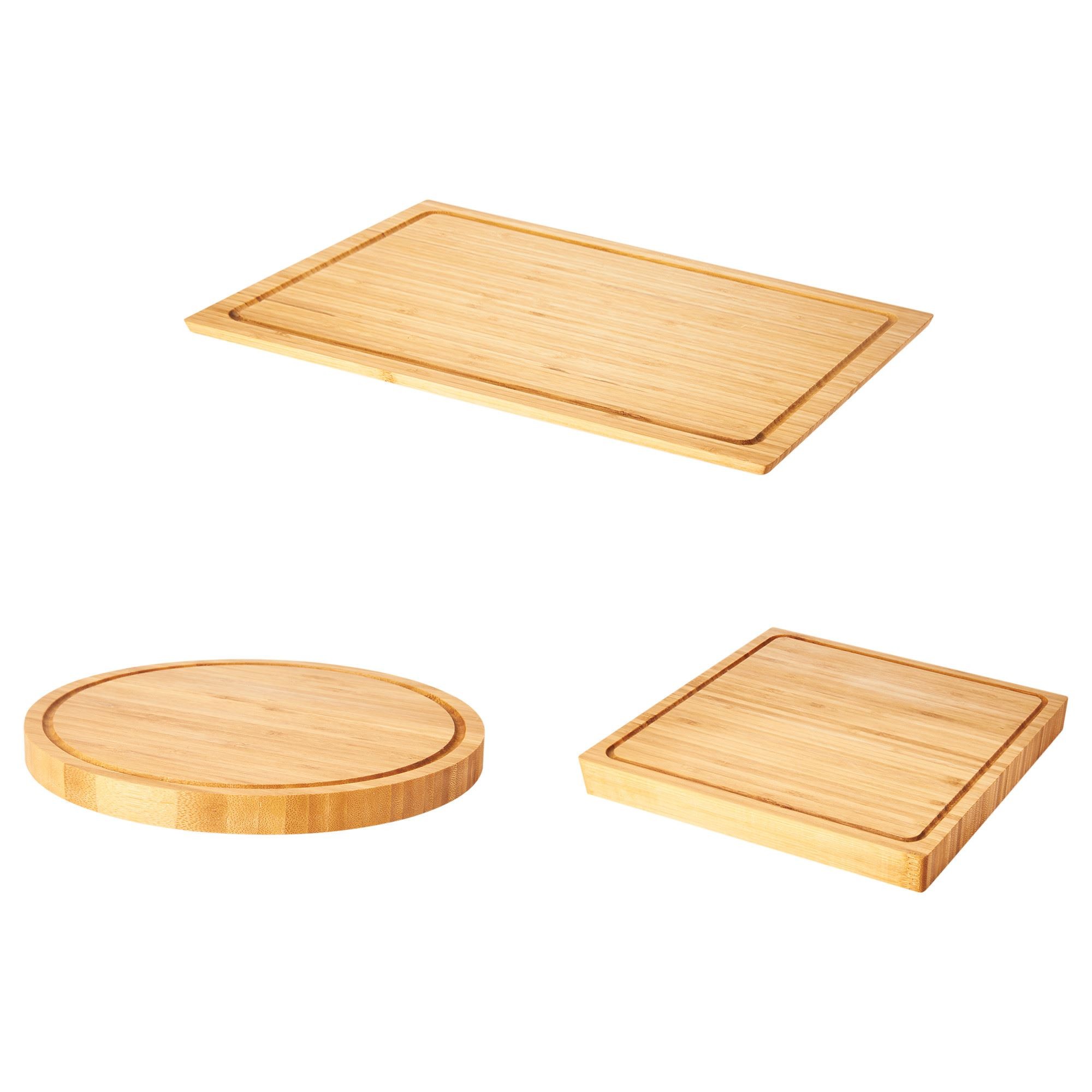 Kesme tahtası, bambu, 3 parça