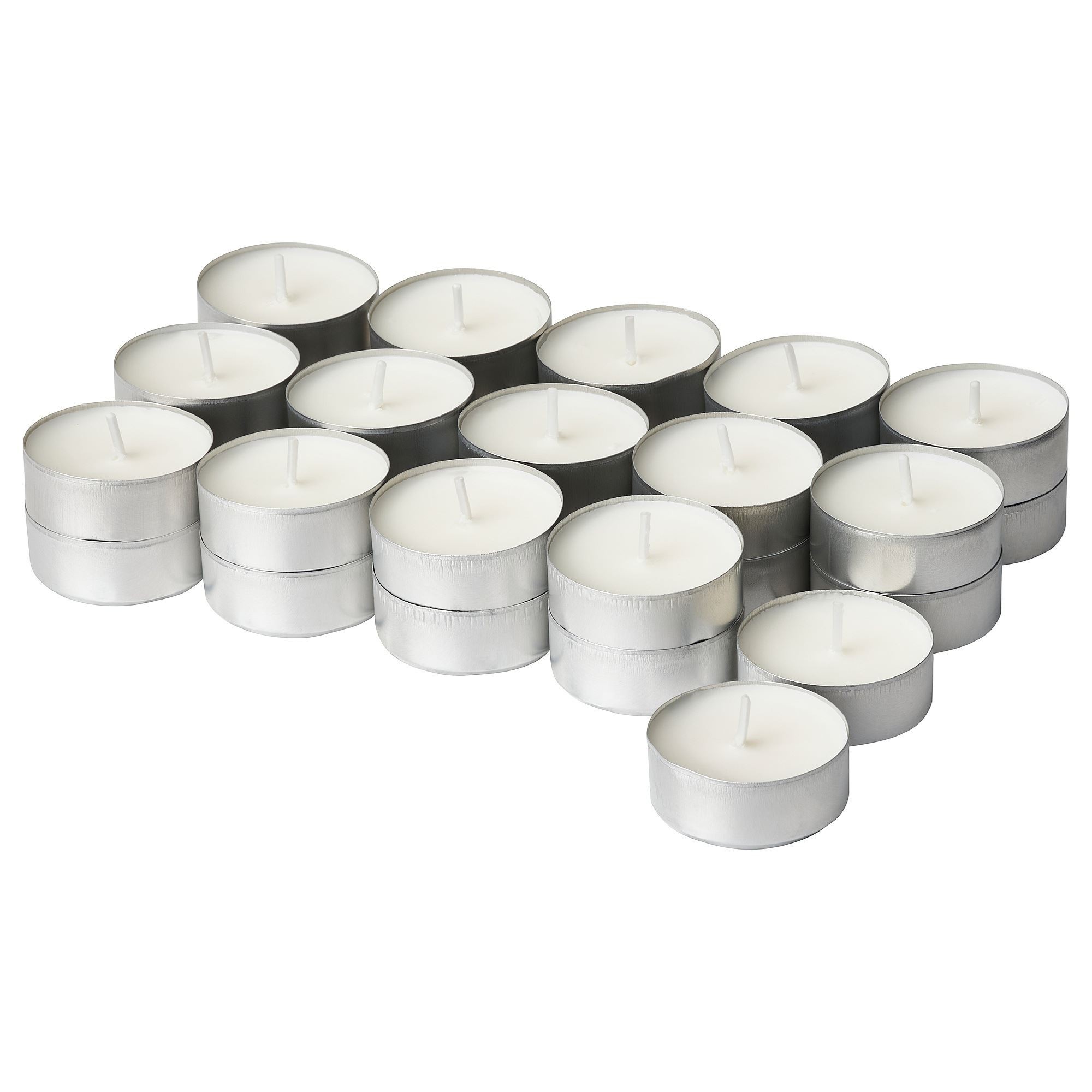 Kokulu tealight mum, açık bej, 3.5 saat, vanilya