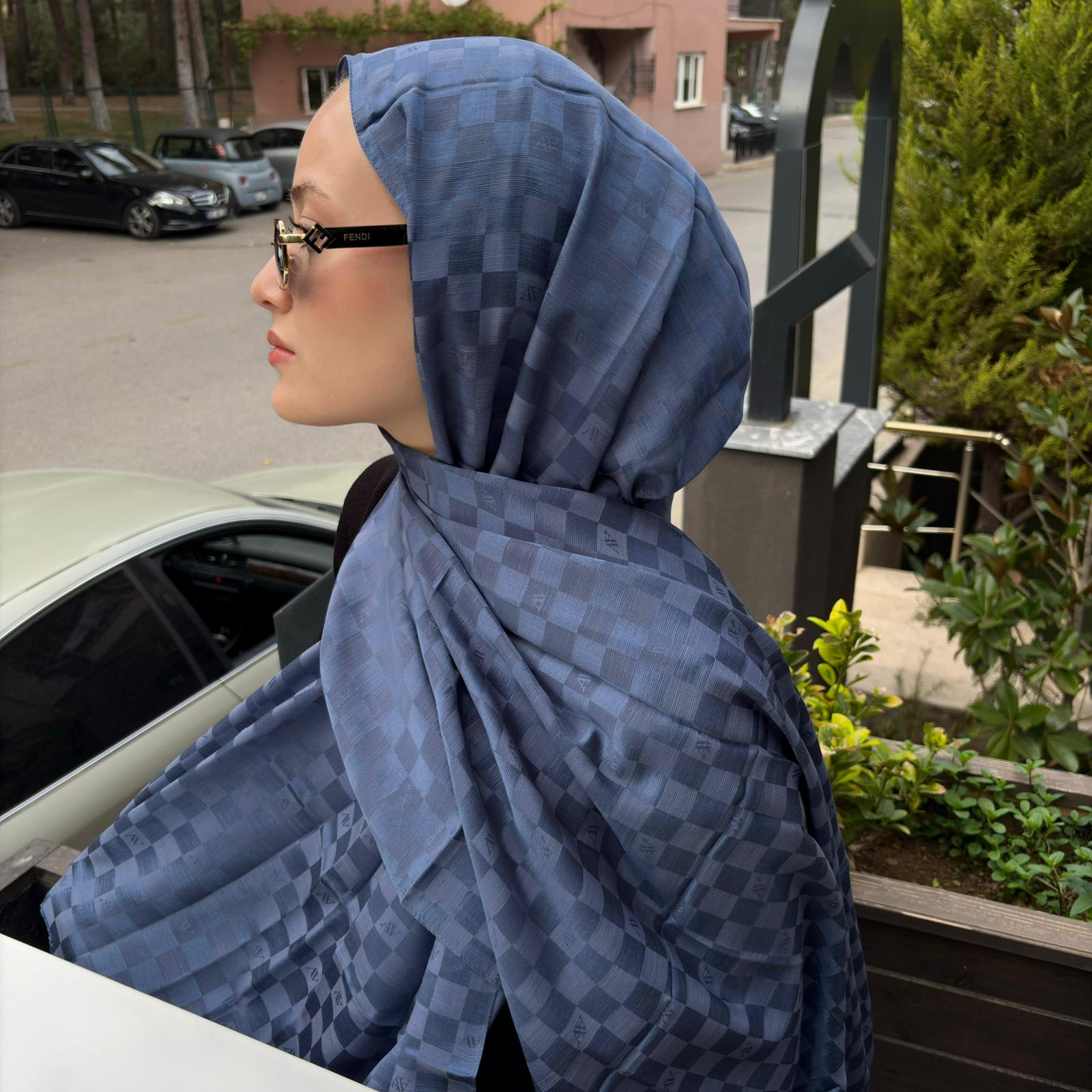 Armine Elegance İpek Pamuk Dama Şal 35