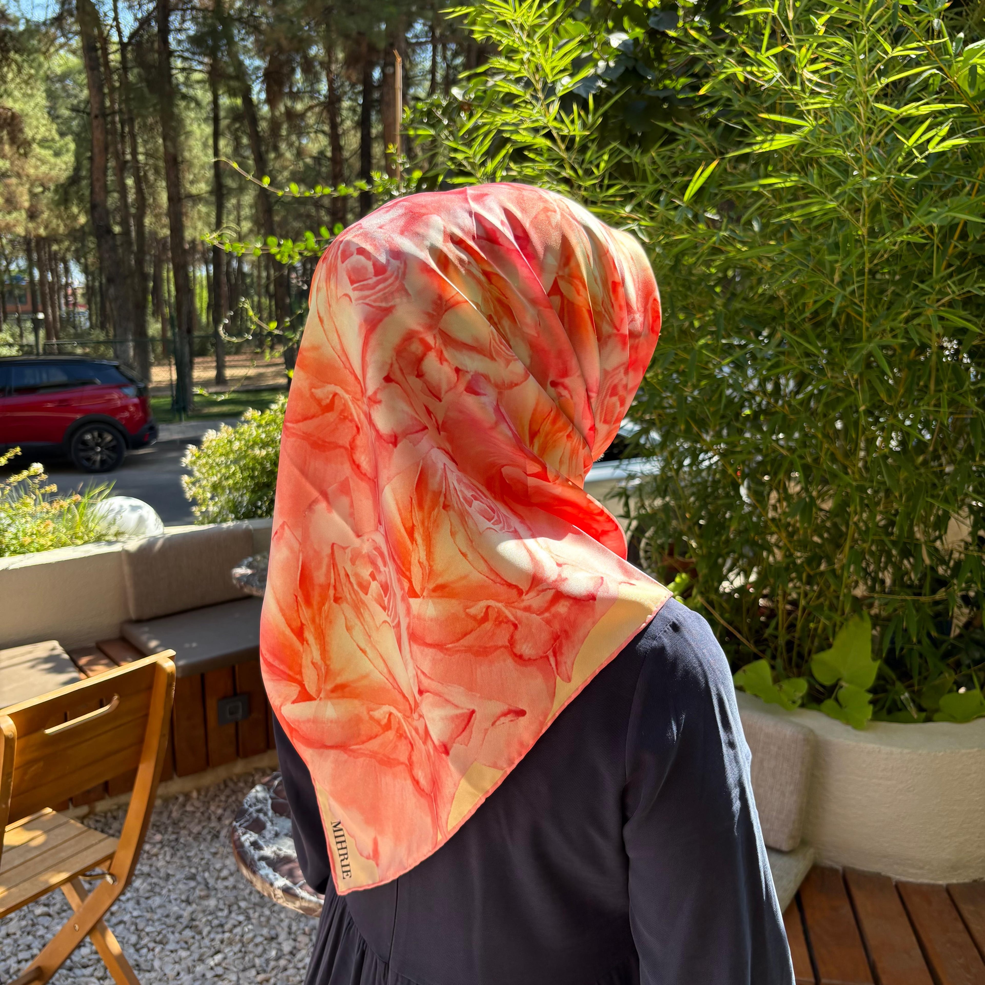 Mıhrıe Gül Hasadı ipek eşarp