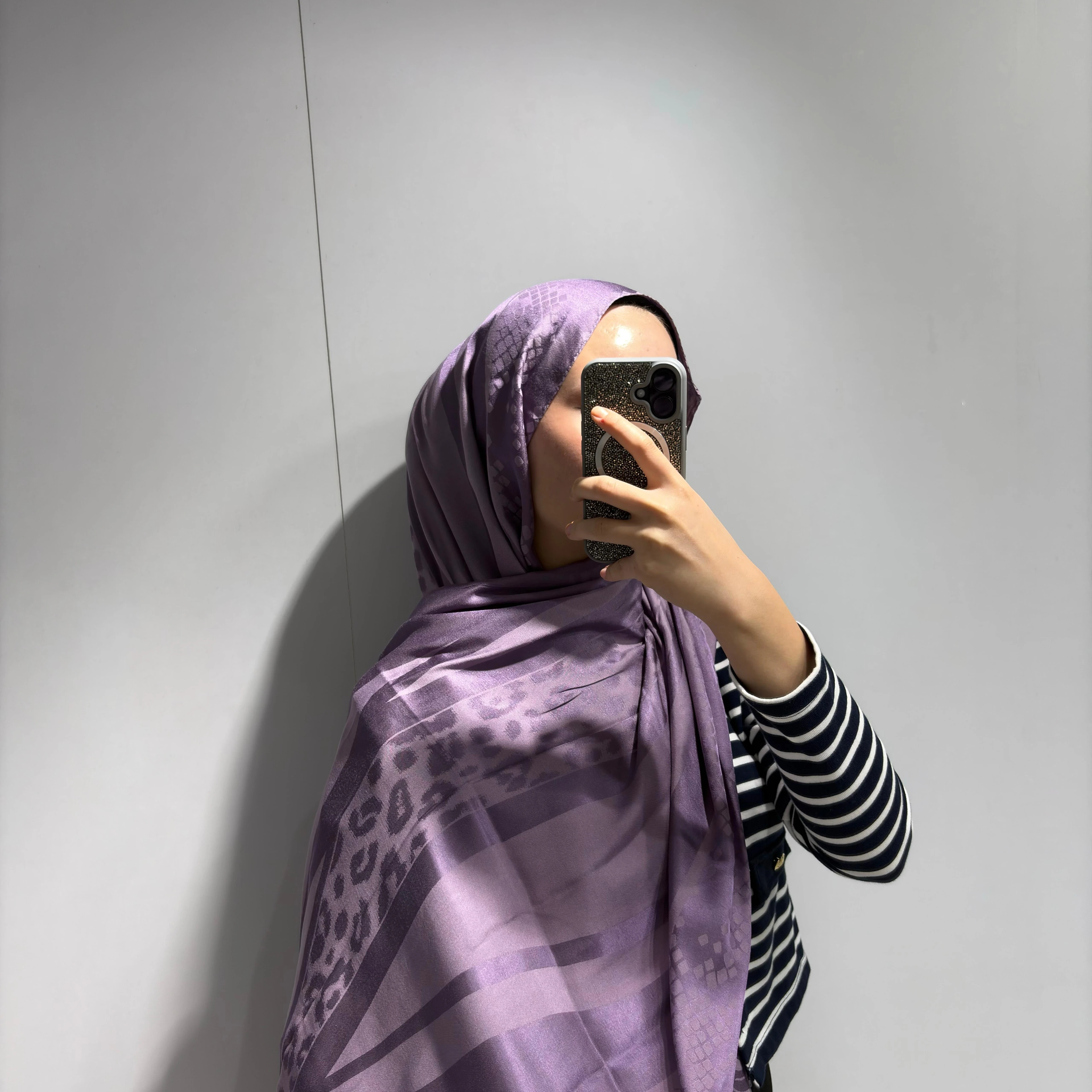 Safari desen Jakar Şal Leylak