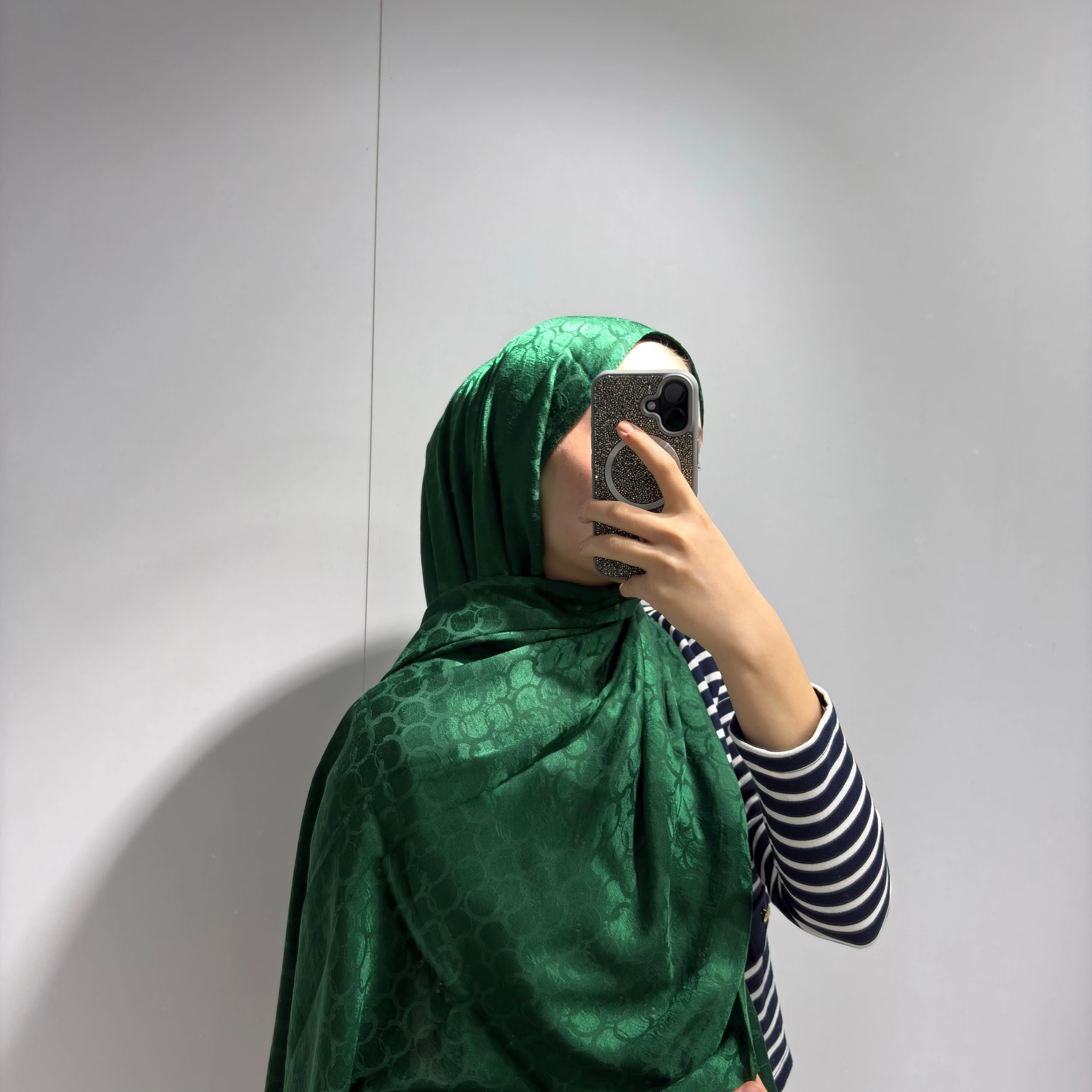 Halka Desen Jakar Şal Zümrüt