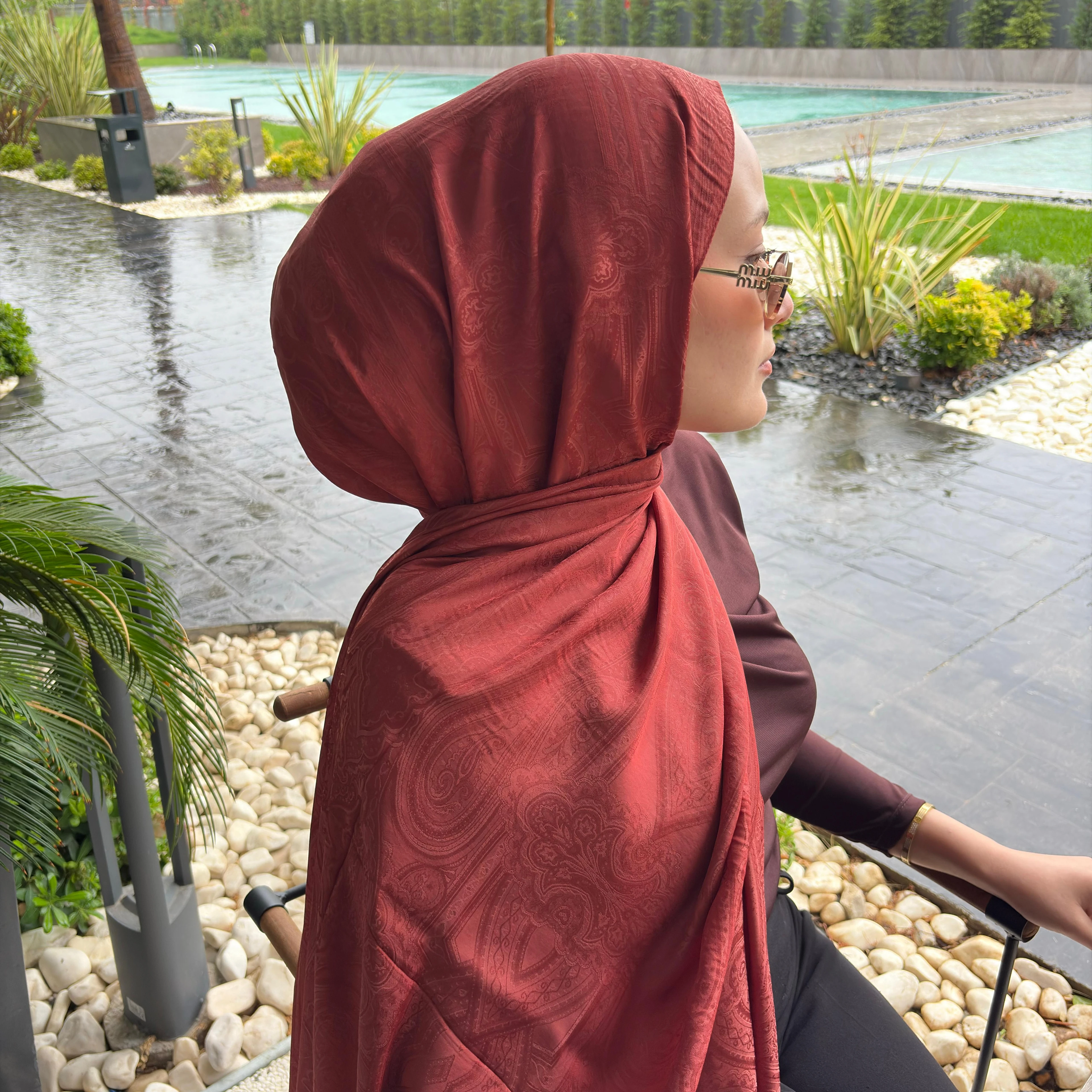 Saray Deseni Etnik Monogram Şal