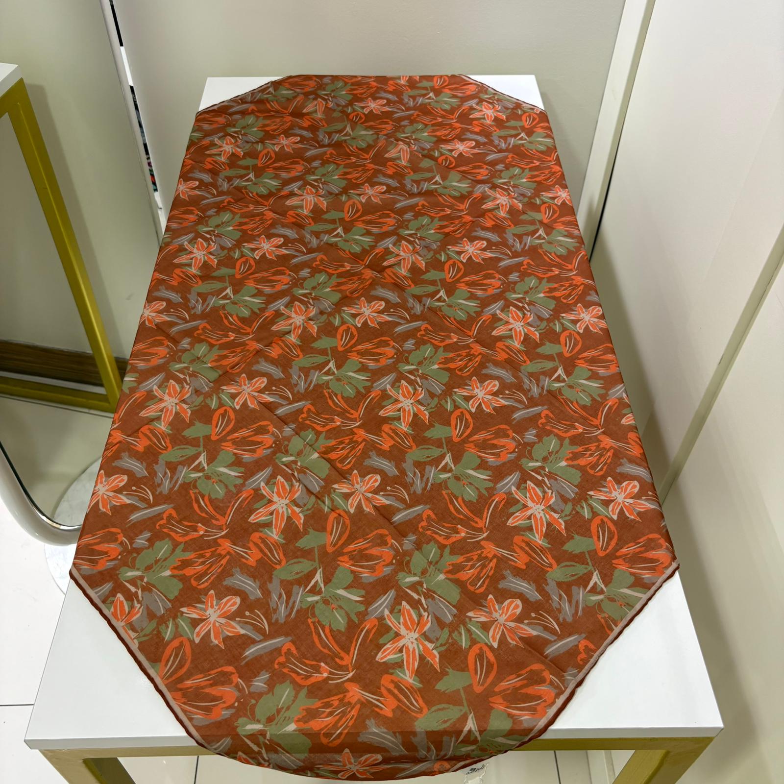 Silk Home Bahçe Rüyası - Kahverengi-Yeşil-Turuncu