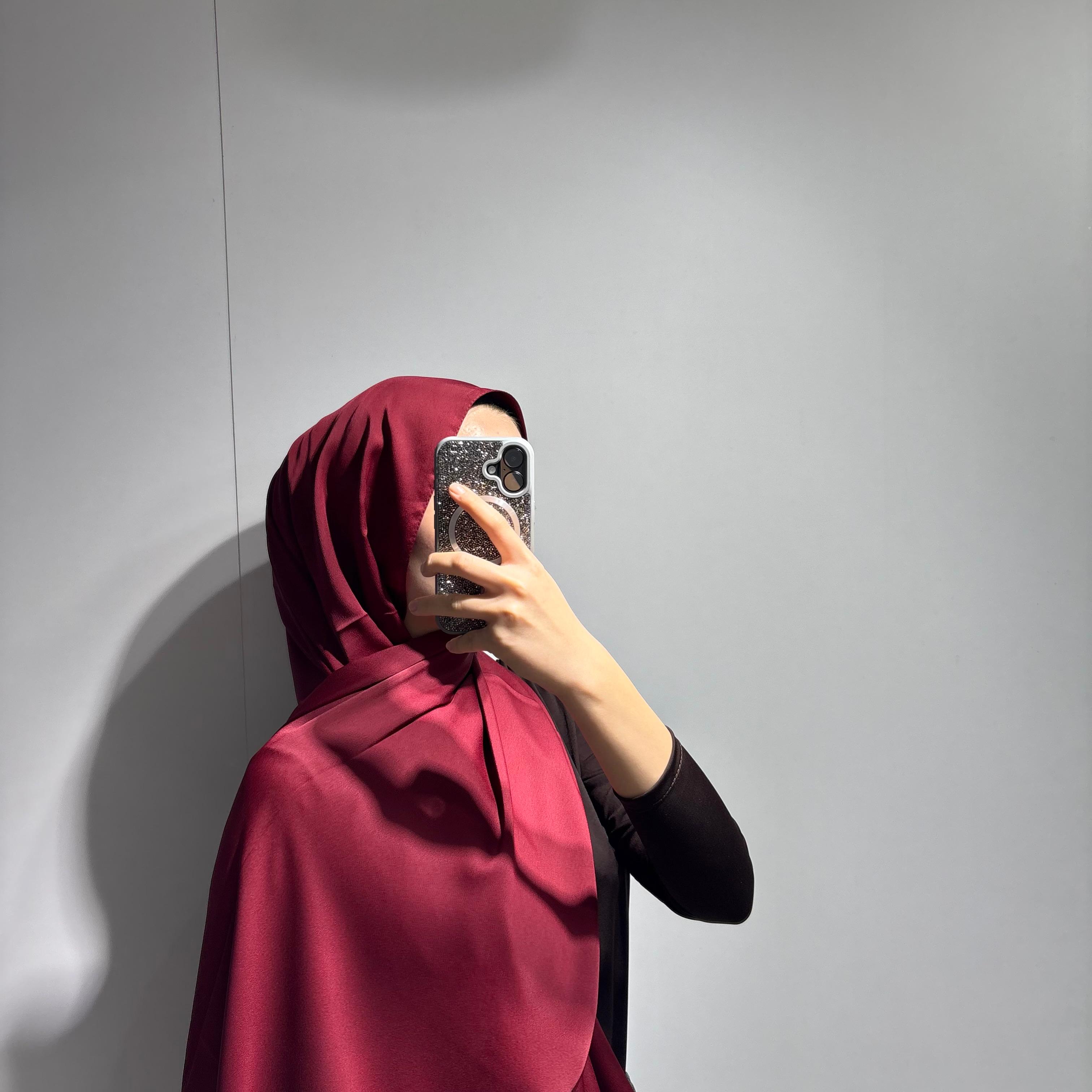 KC Kumlu İpek Şal - Bordo..