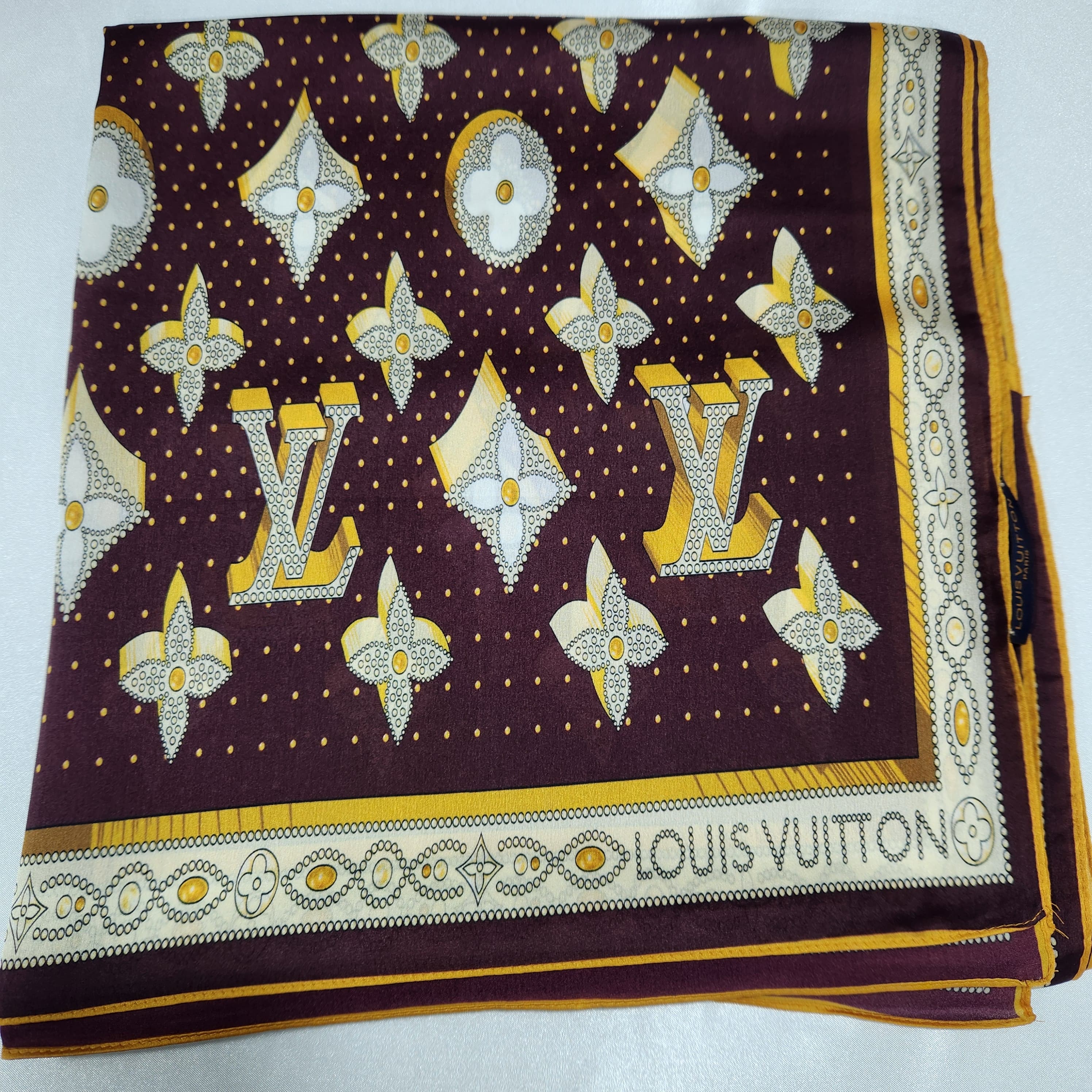 İthal Vual İpek Şal LV Monogram 