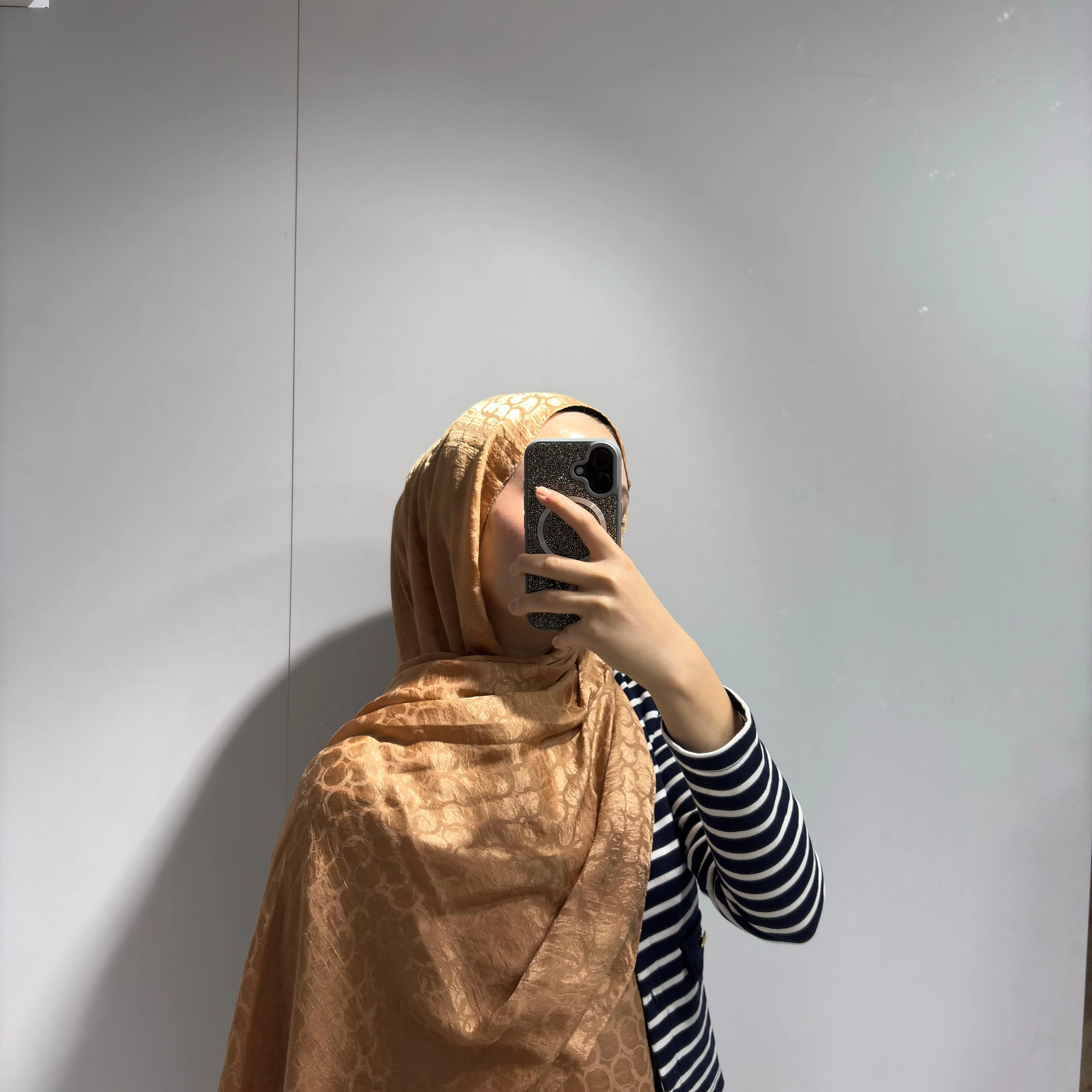 Halka Desen Jakar Şal Somon