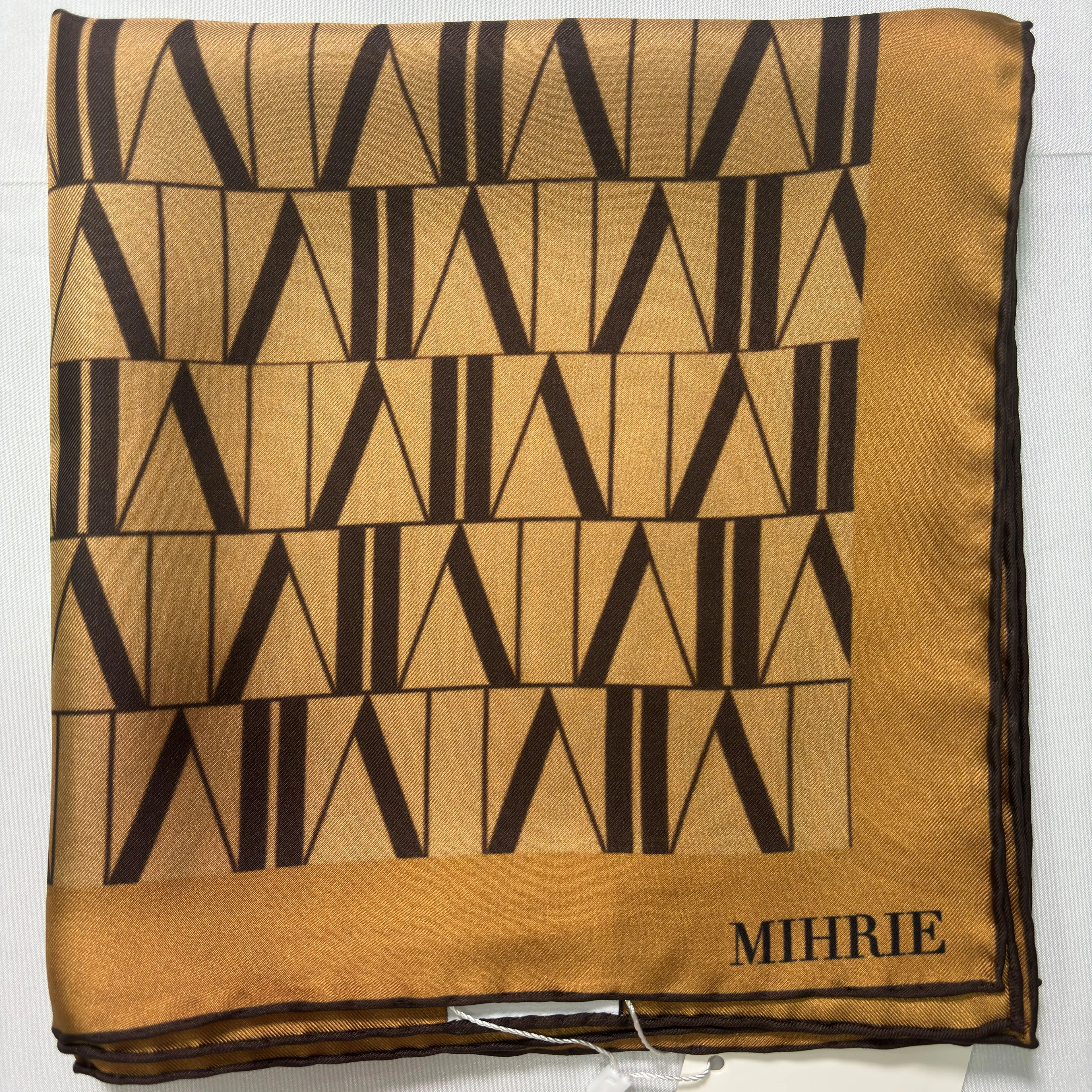 Mihrie İpek Eşarp - M Desen - Camel