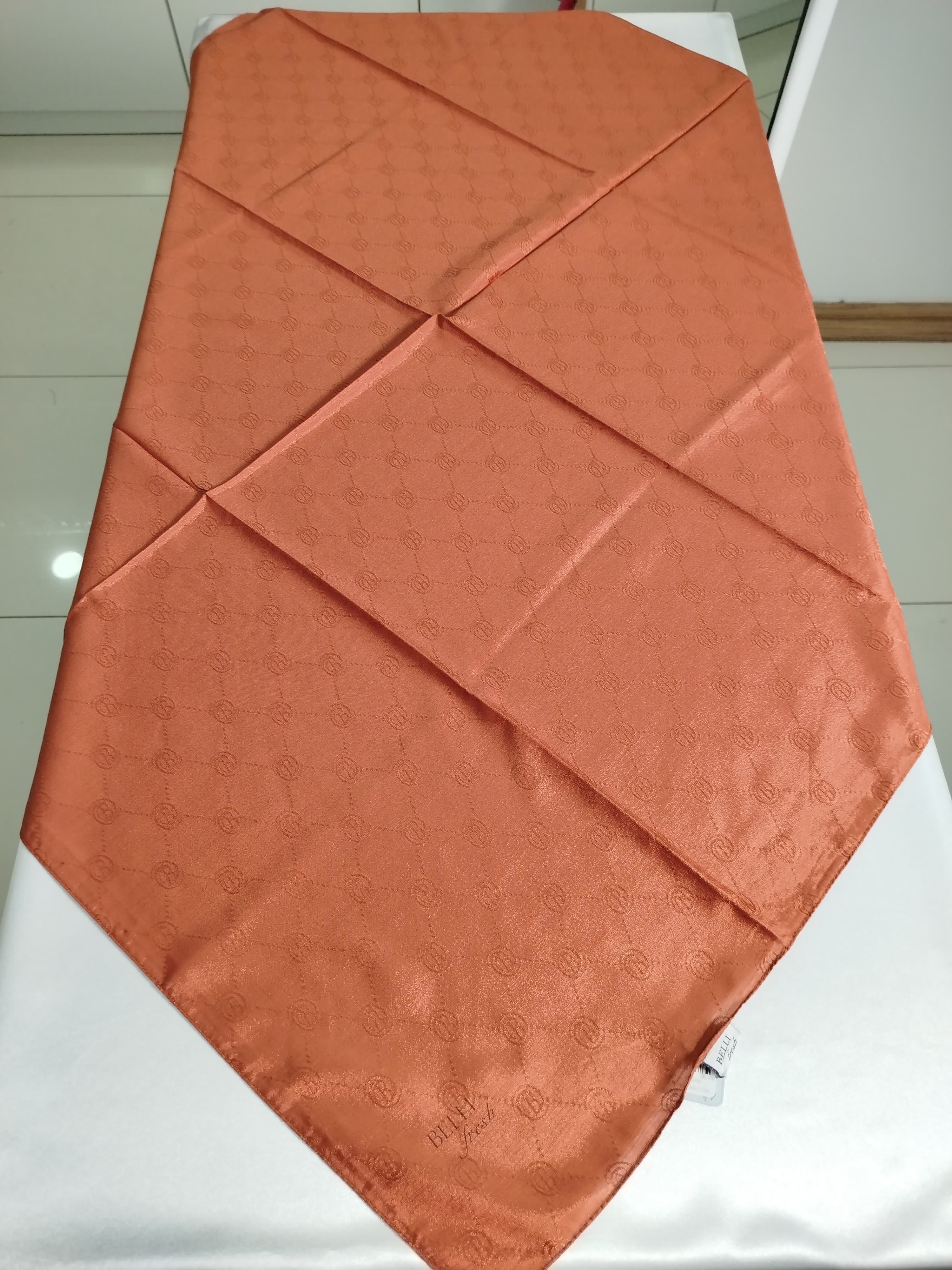 BELLİ FRESH MONOGRAM EŞARP - Kiremit