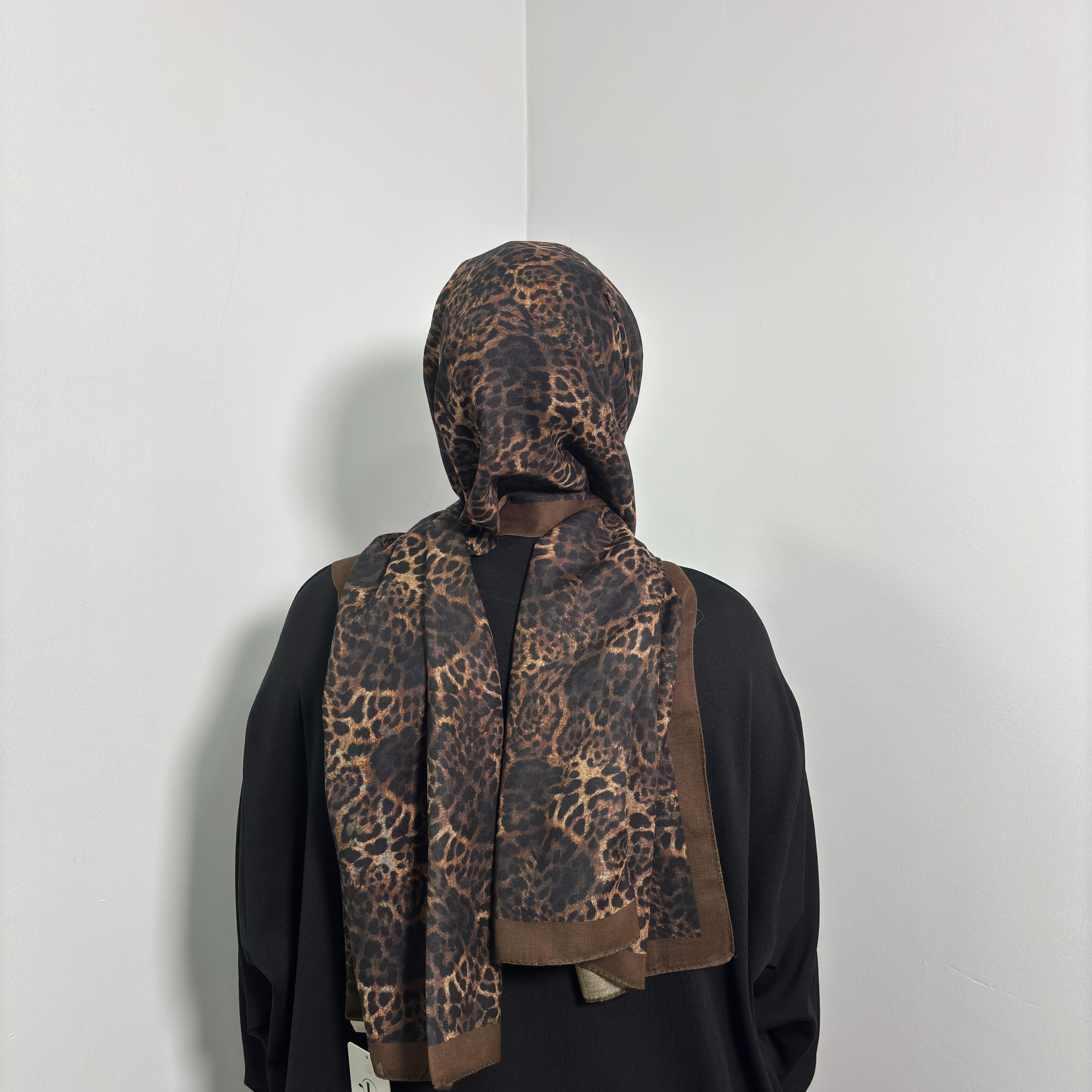 Pamuklu Şal - Leopar Desen