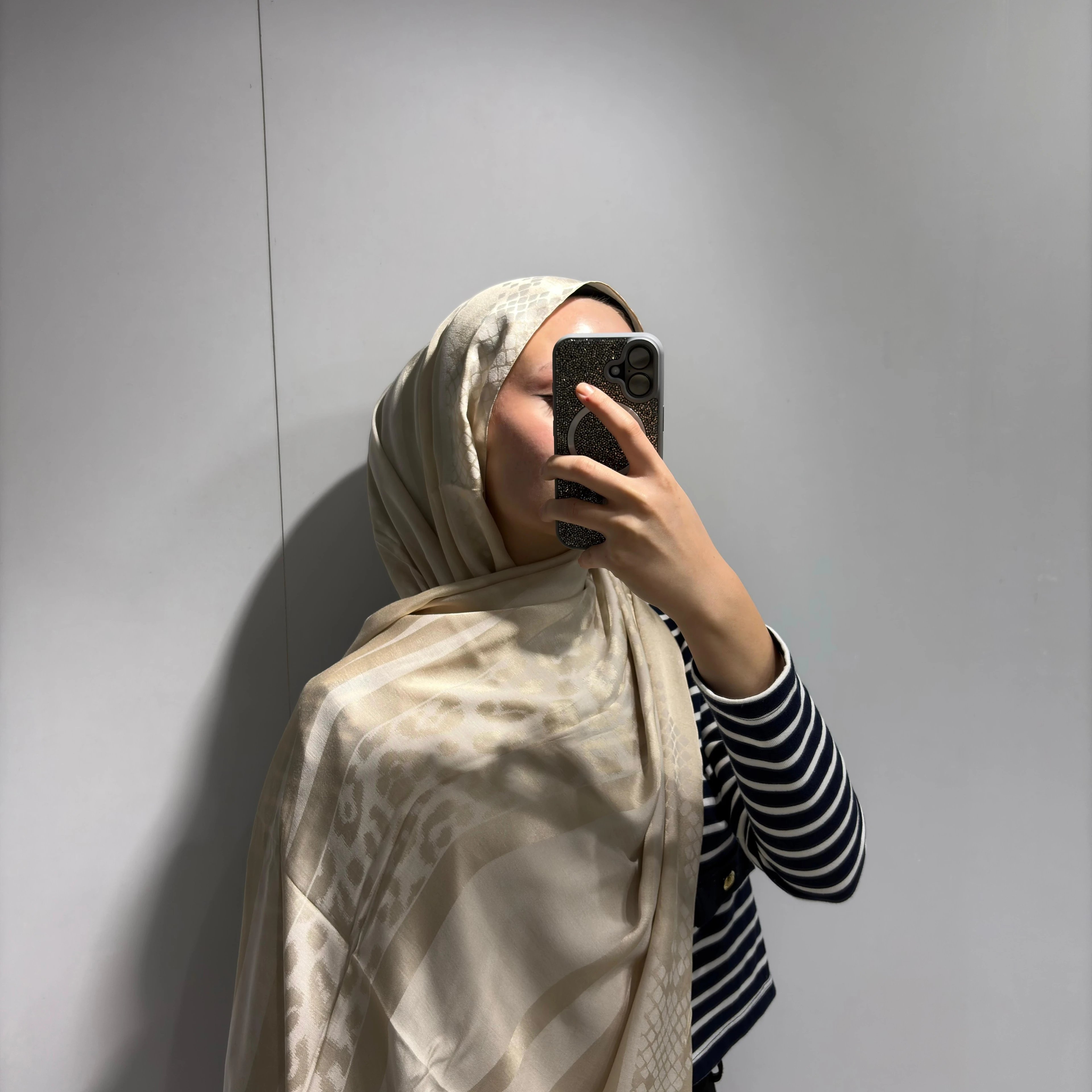 Safari desen Jakar Şal Bej