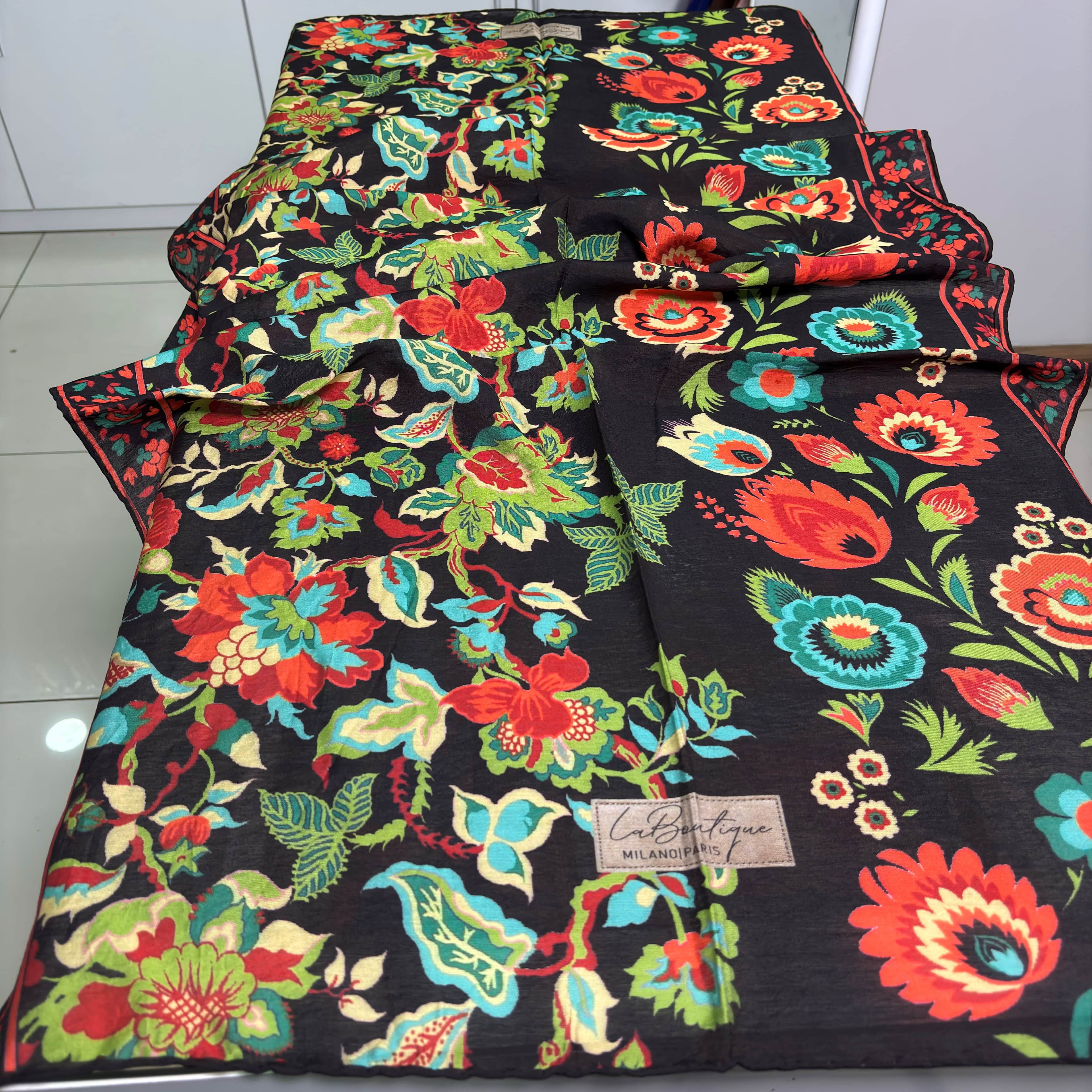La Boutique Desenli Güz Şal 2400 - 04