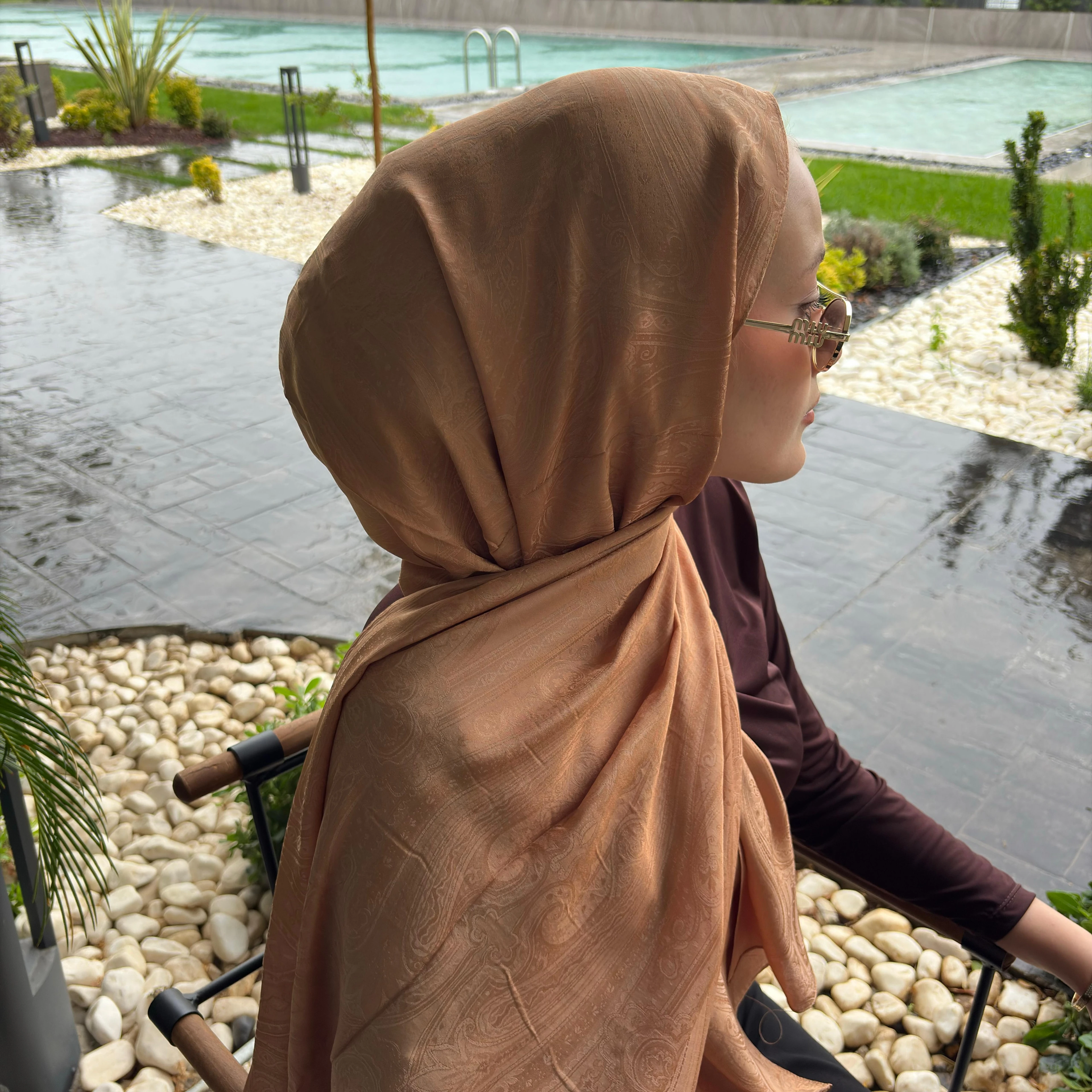 Saray Deseni Etnik Monogram Şal