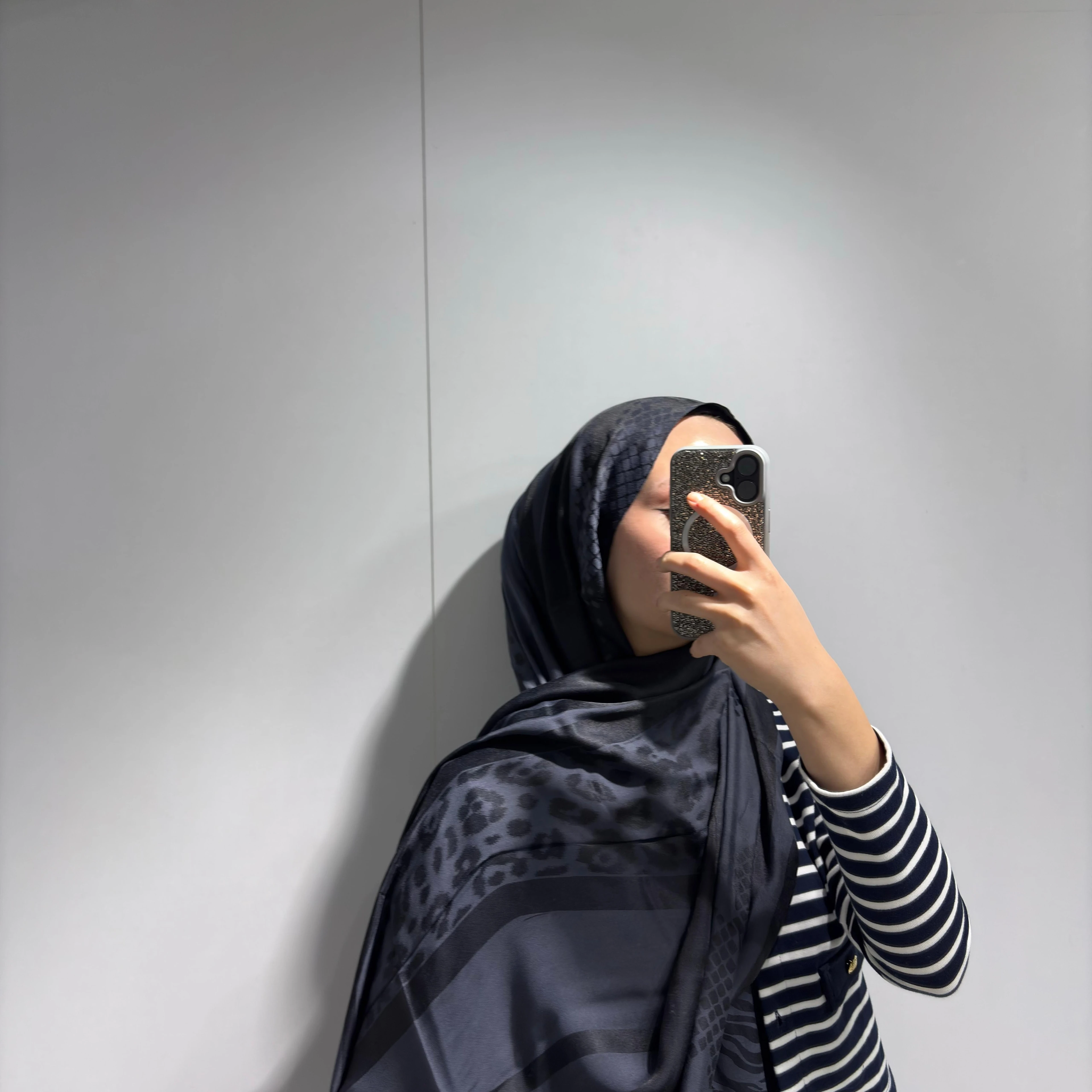 Safari desen Jakar Şal Antrasit