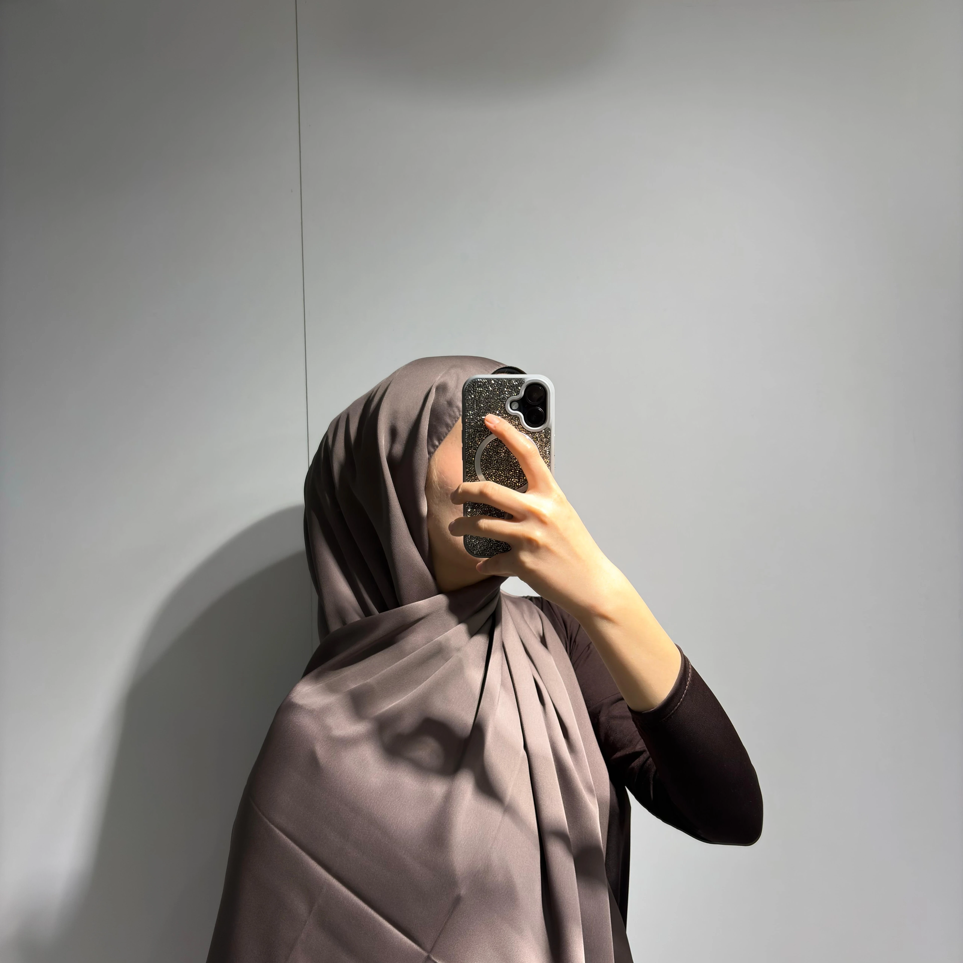 KC Kumlu İpek Şal - Tozlu Kahve