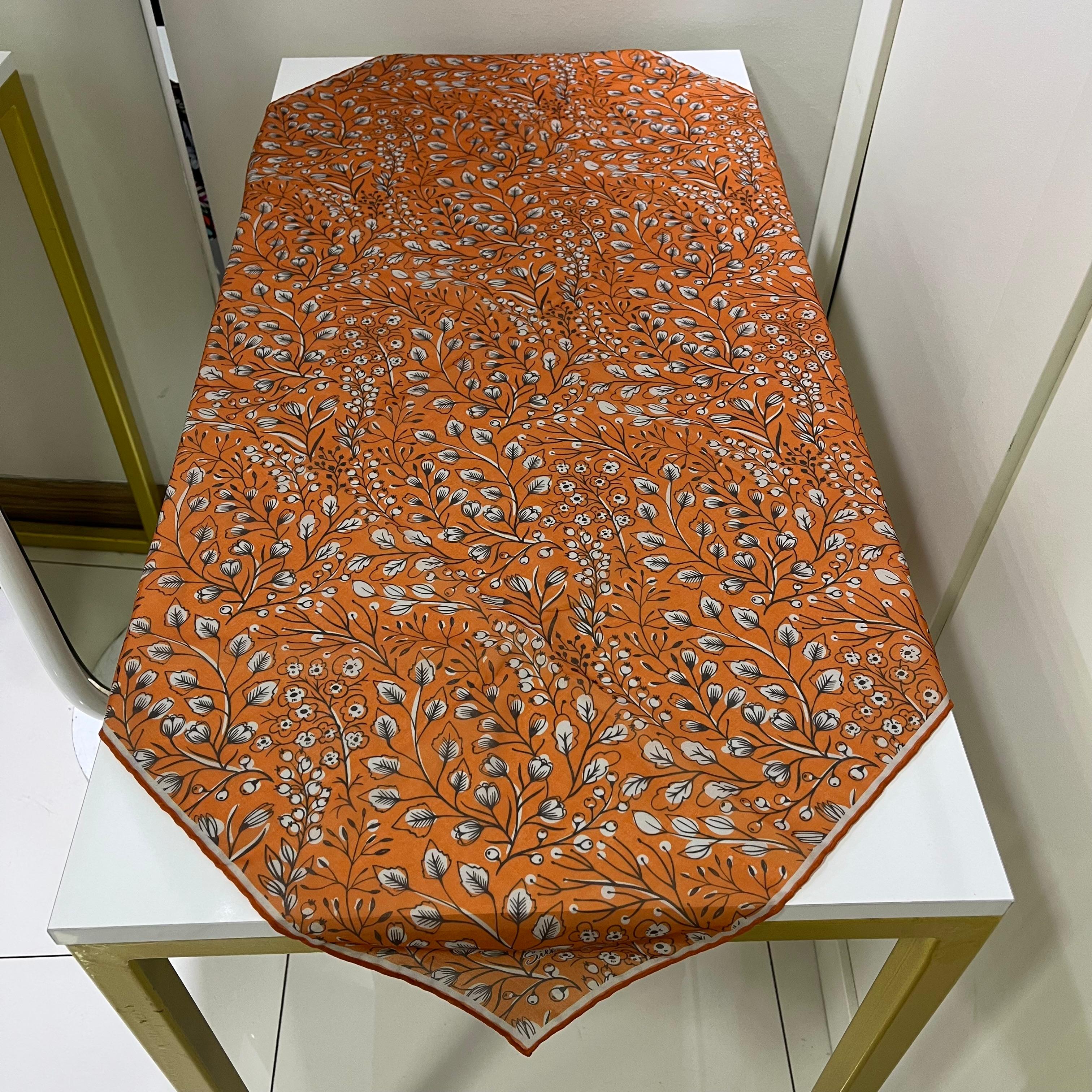 Silk Home Narin Dallar - Turuncu-Taş