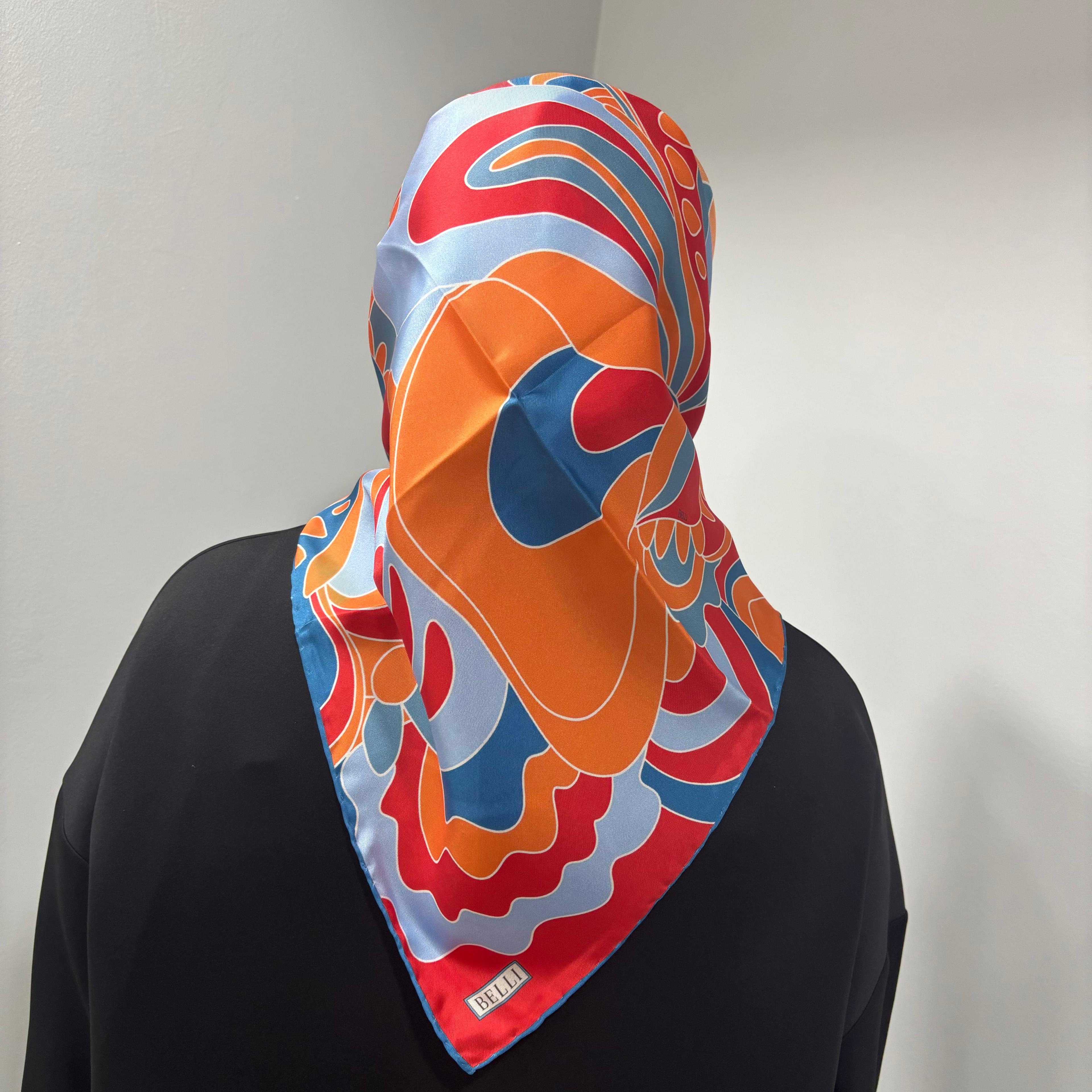 Karnaval Desenli İpek Eşarp