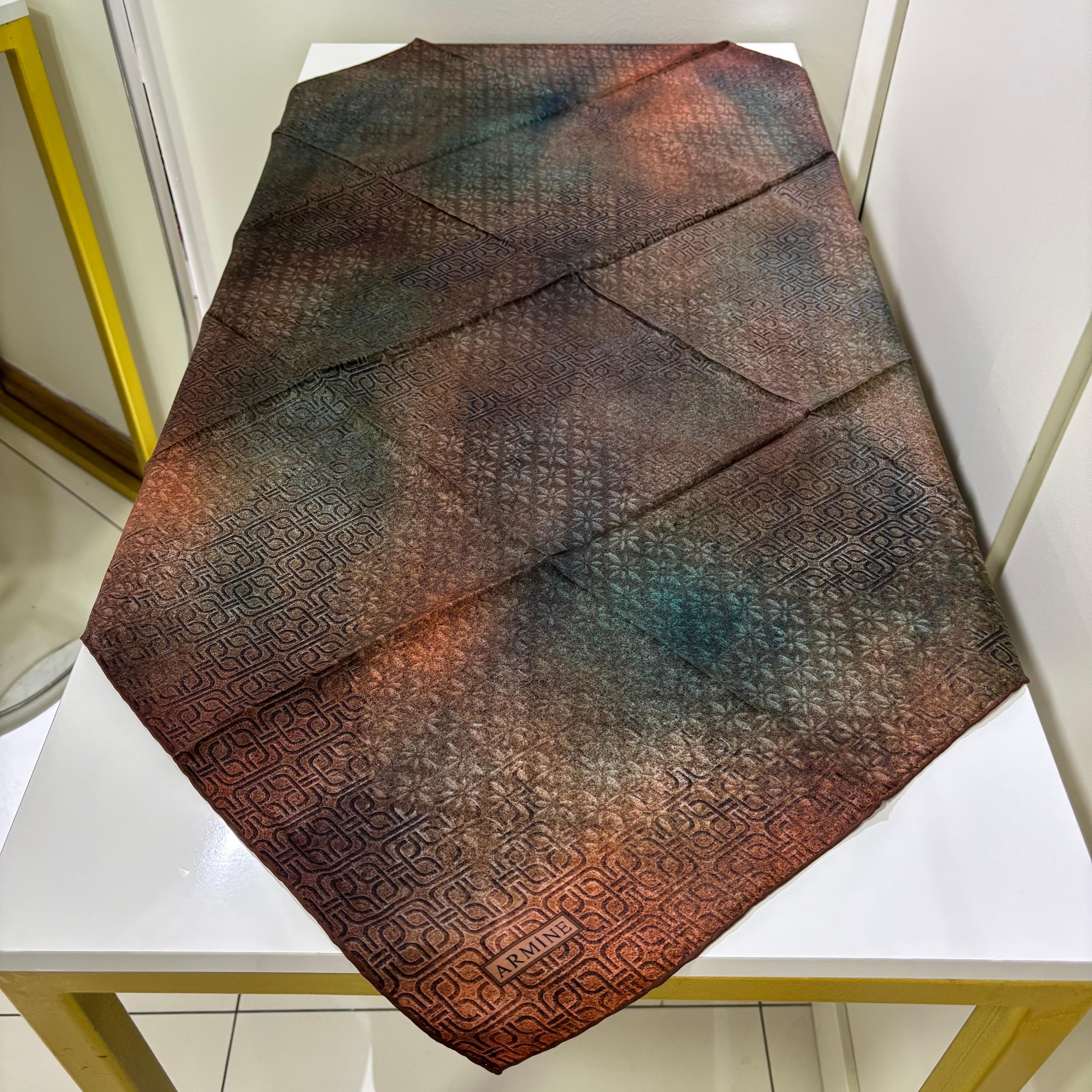 Armine İpek Eşarp 9437D Twill - Bakır