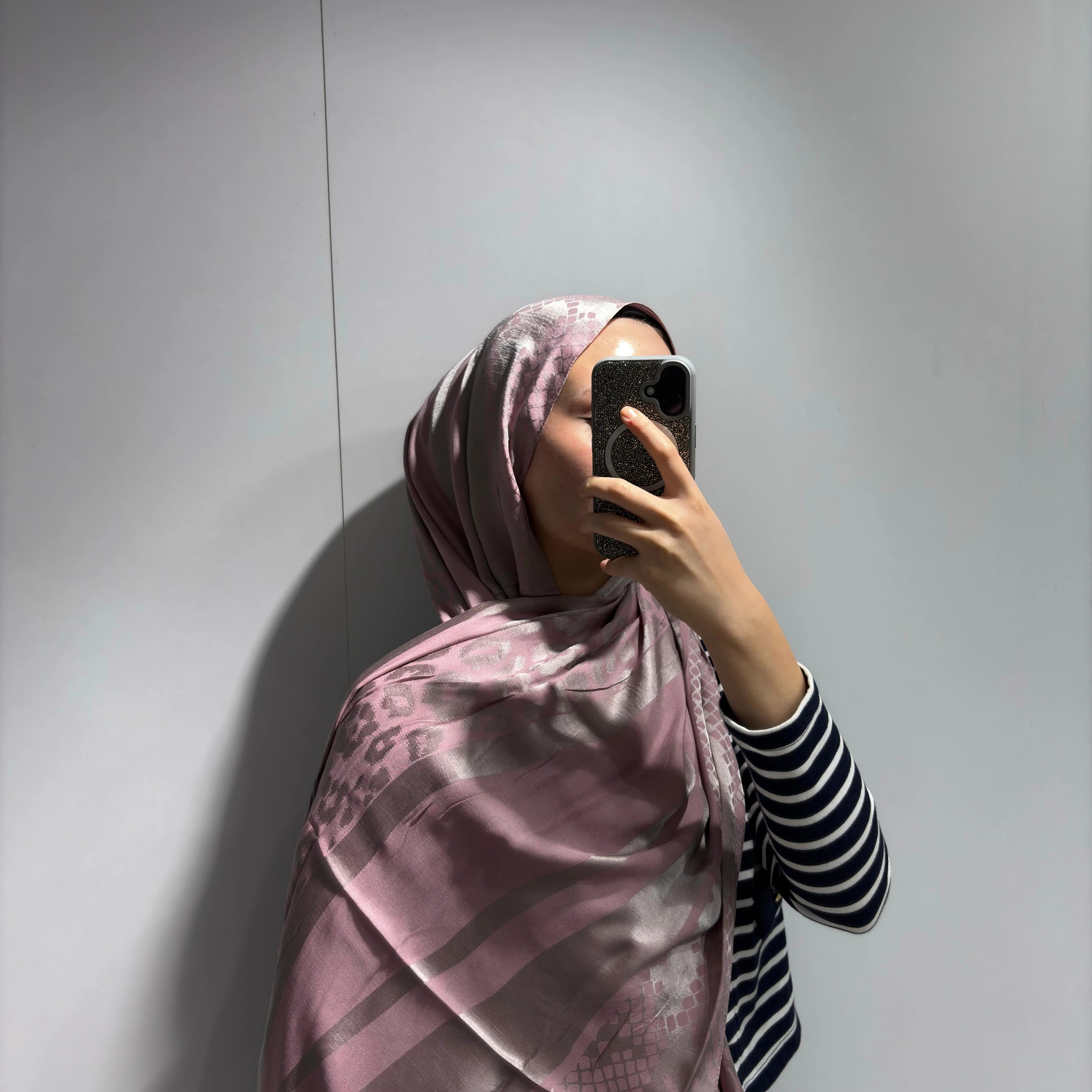 Safari desen Jakar Şal Pudra