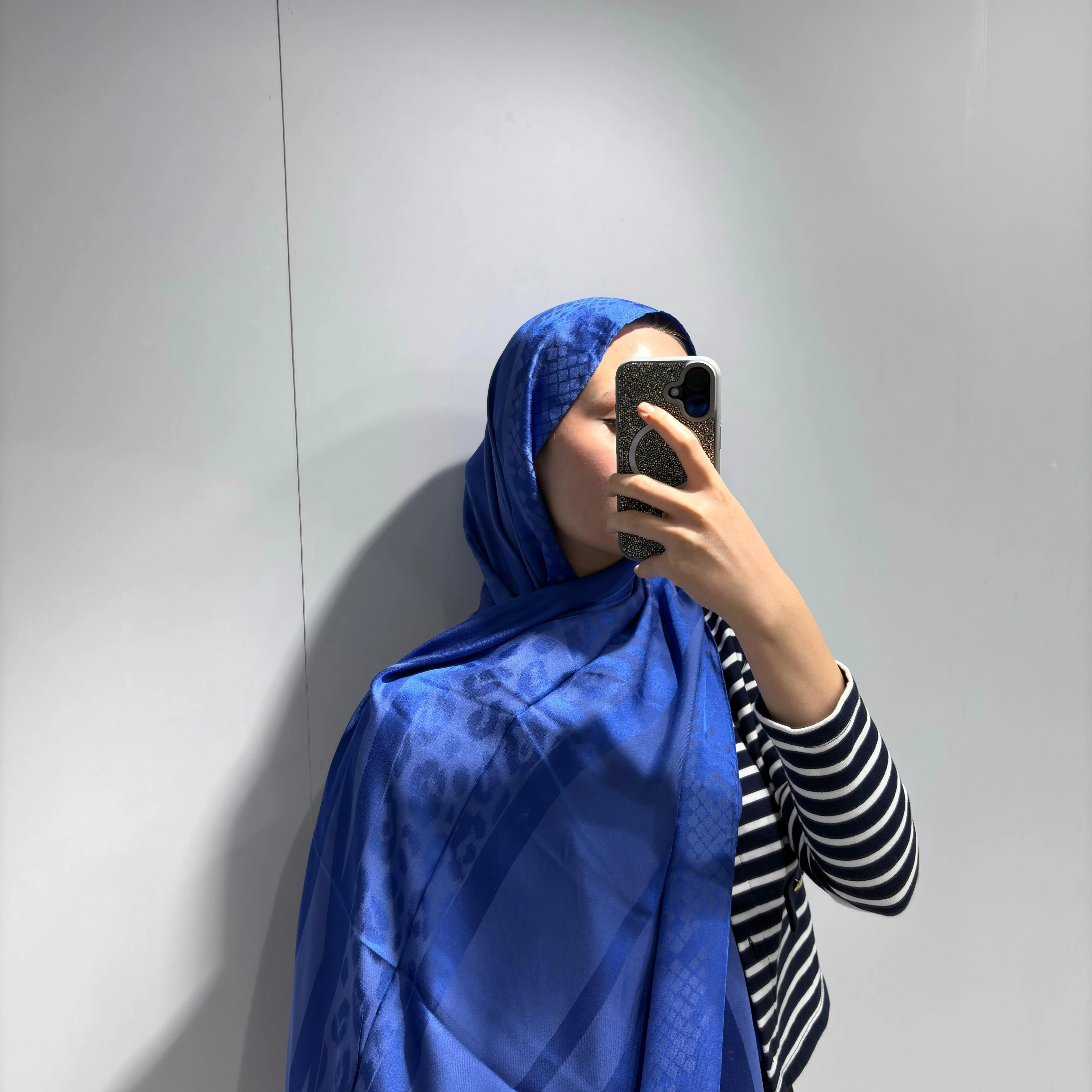 Safari desen Jakar Şal Vizon