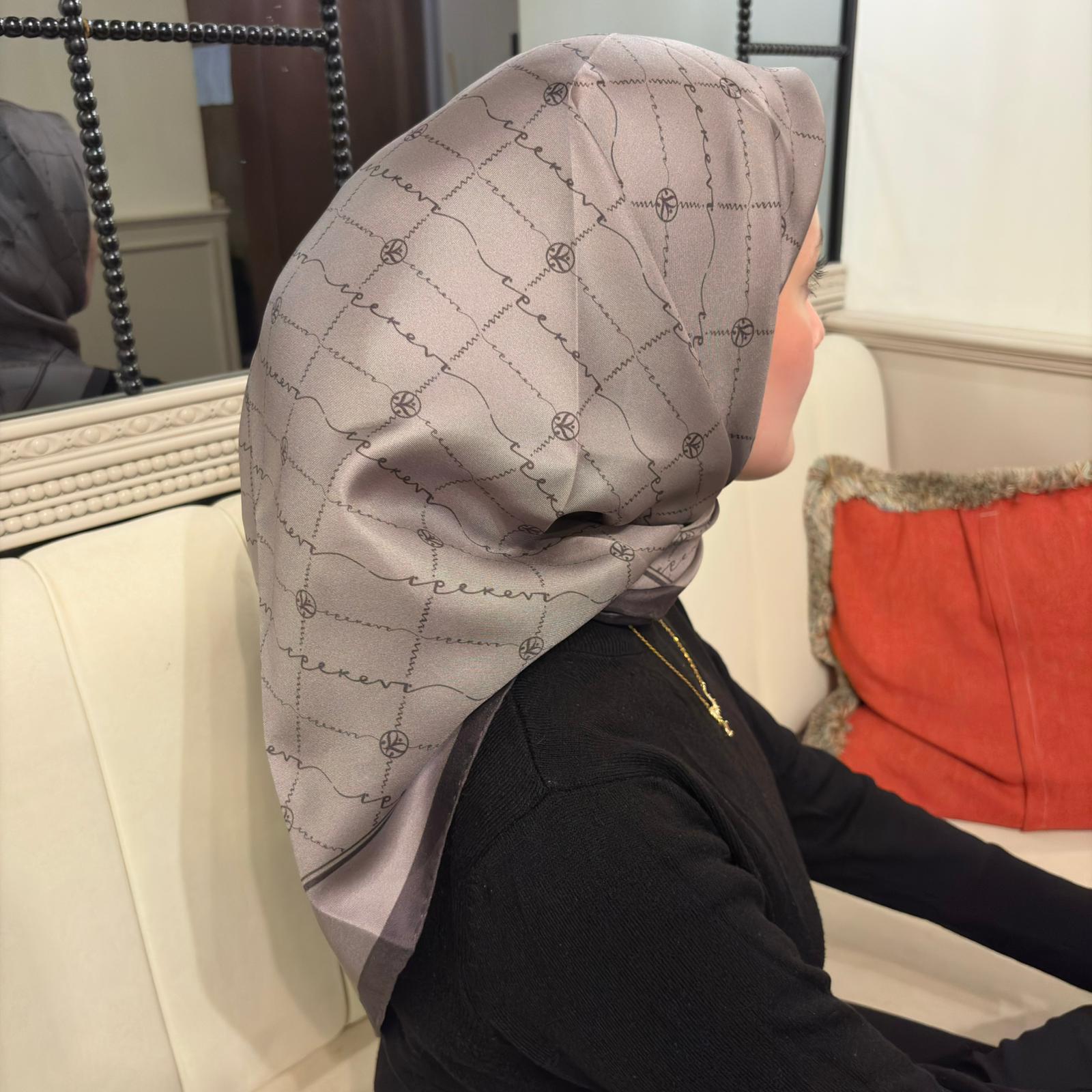 İpekevi İmza Model Eşarp KÜLLÜ KAHVE