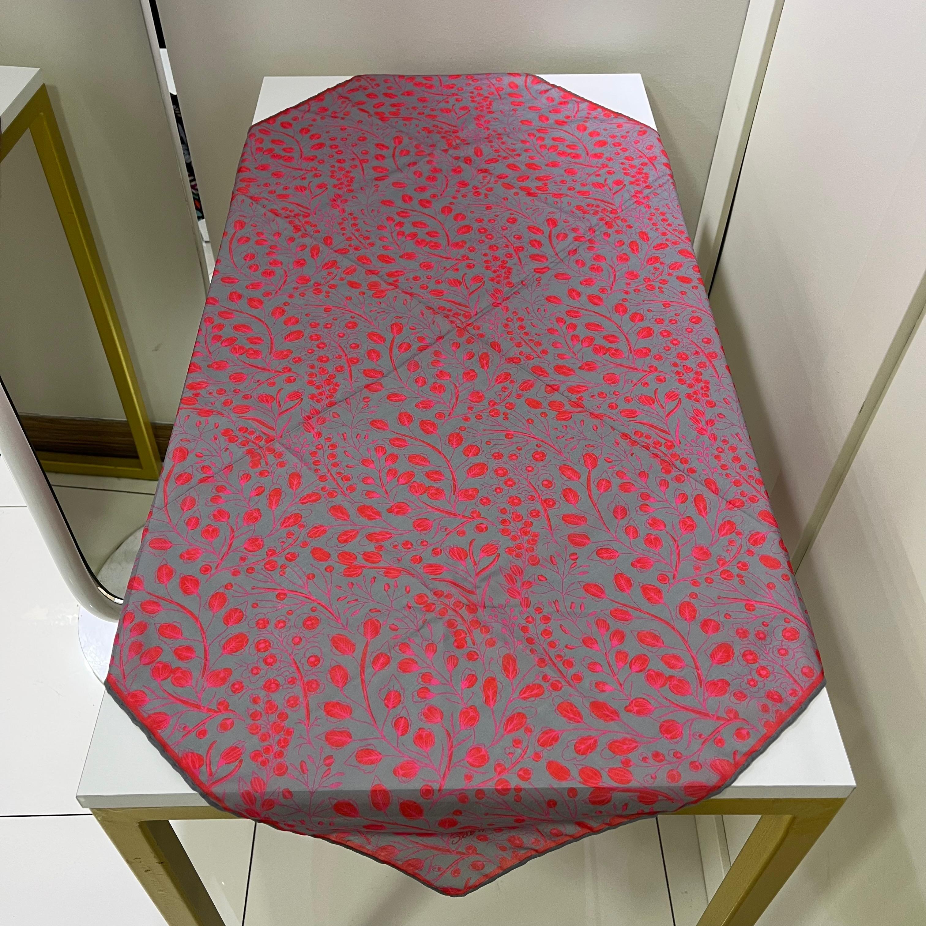 Silk Home Narin Dallar - Gri-Nar Çiçeği