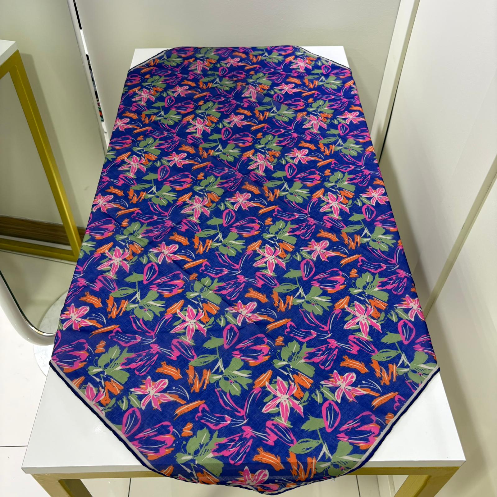 Silk Home Bahçe Rüyası - Lacivert-Pembe