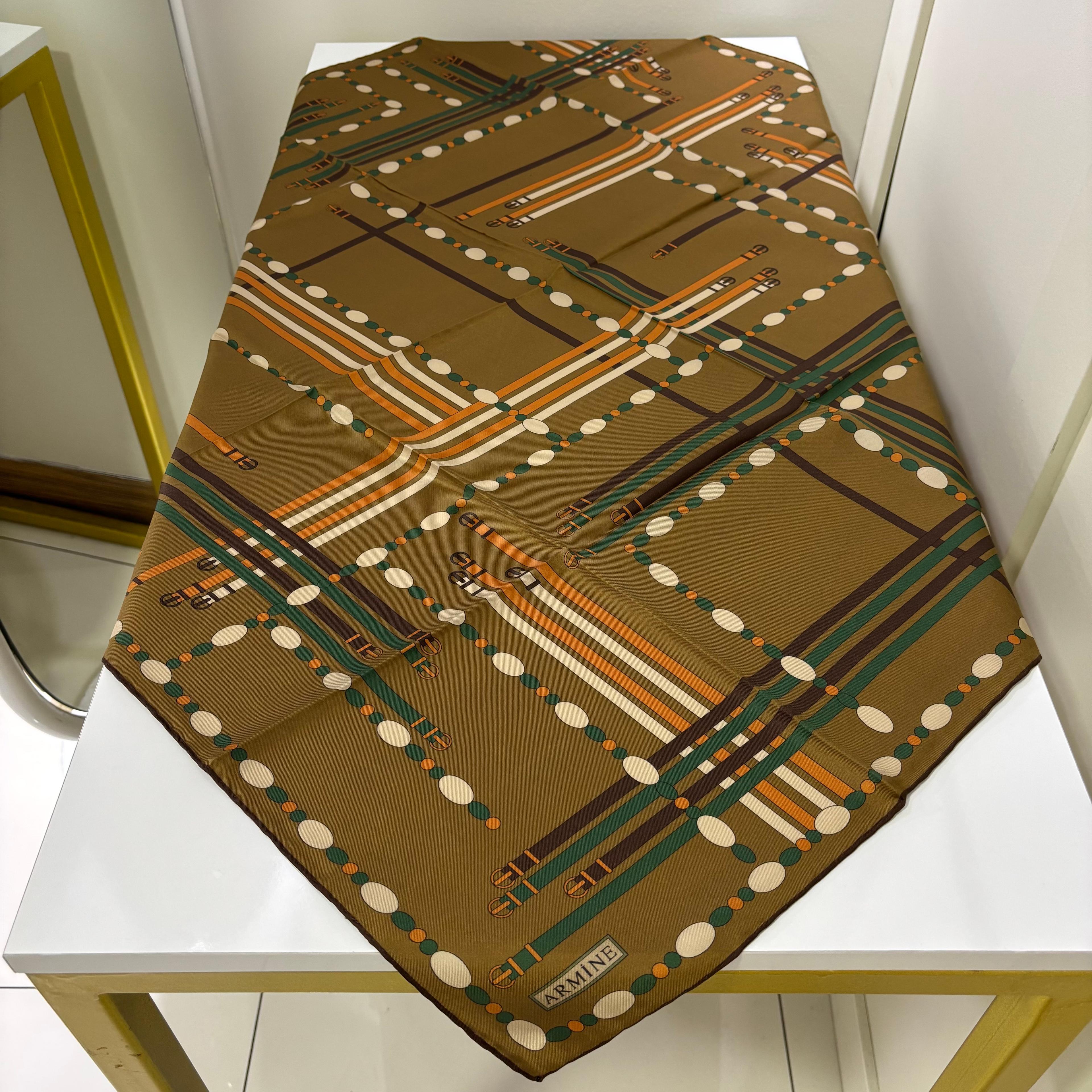 Armine İpek Eşarp 9407D Twill - Camel