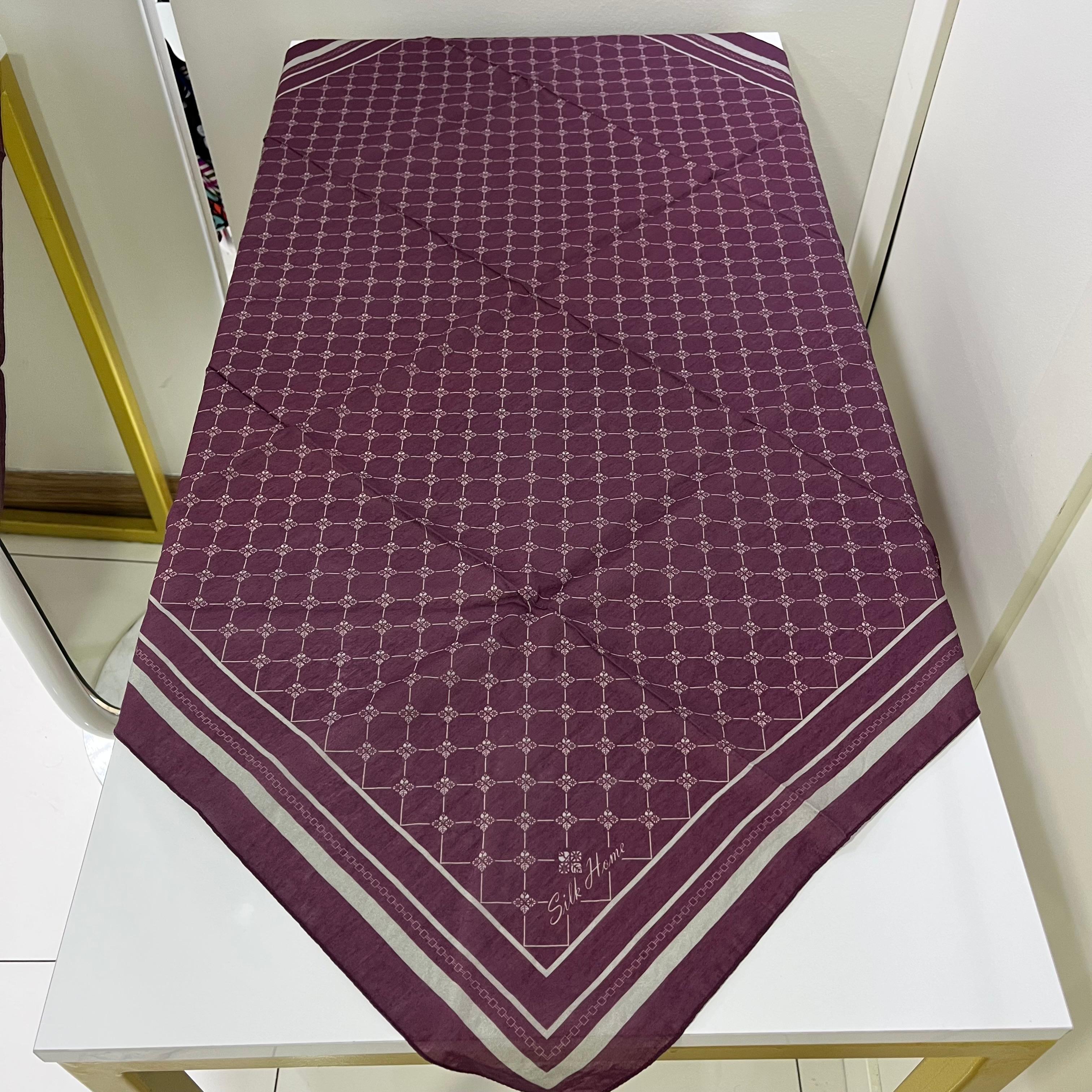 Silk Home Olinda Eşarp - Fuşya Mor-Taş