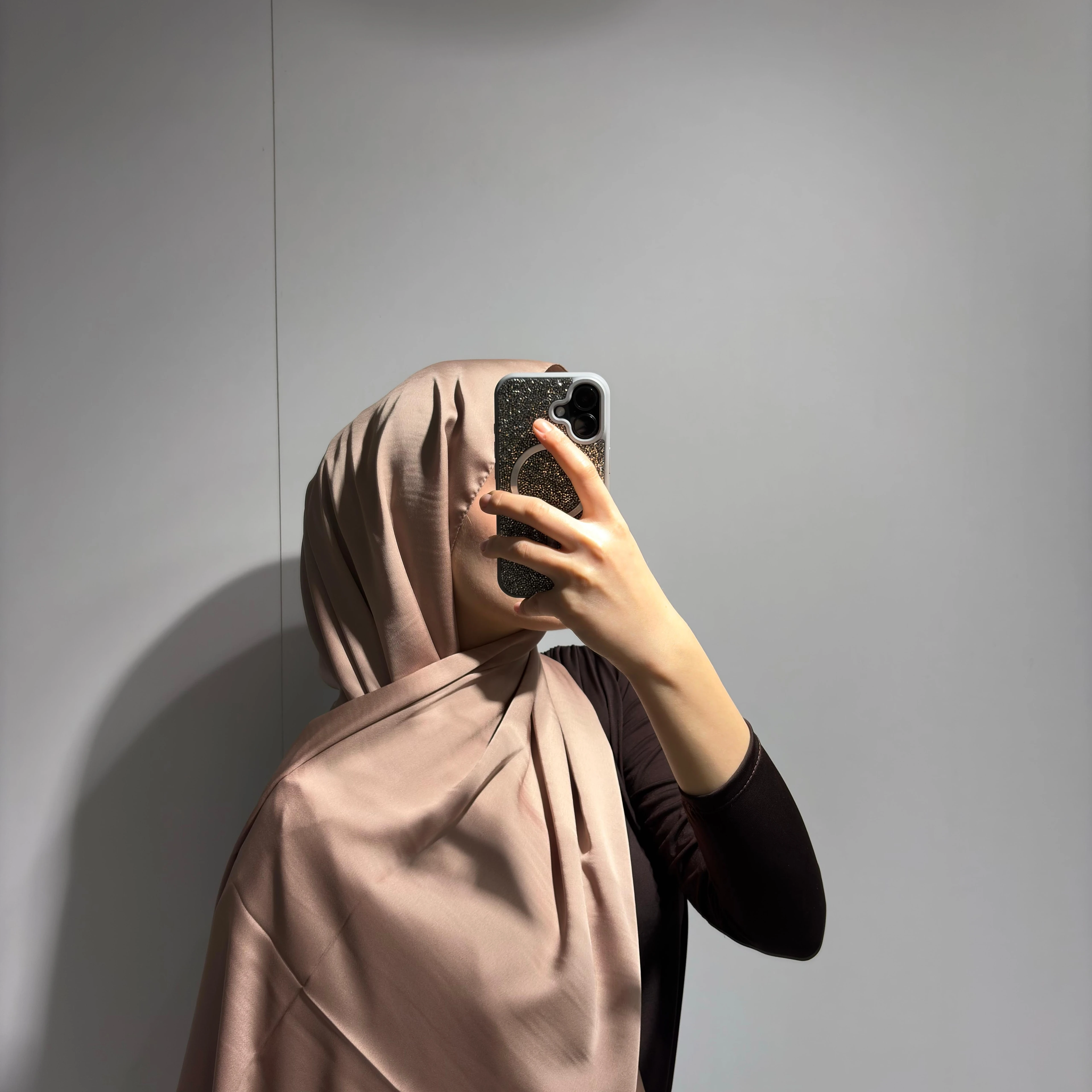 KC Kumlu İpek Şal - latte