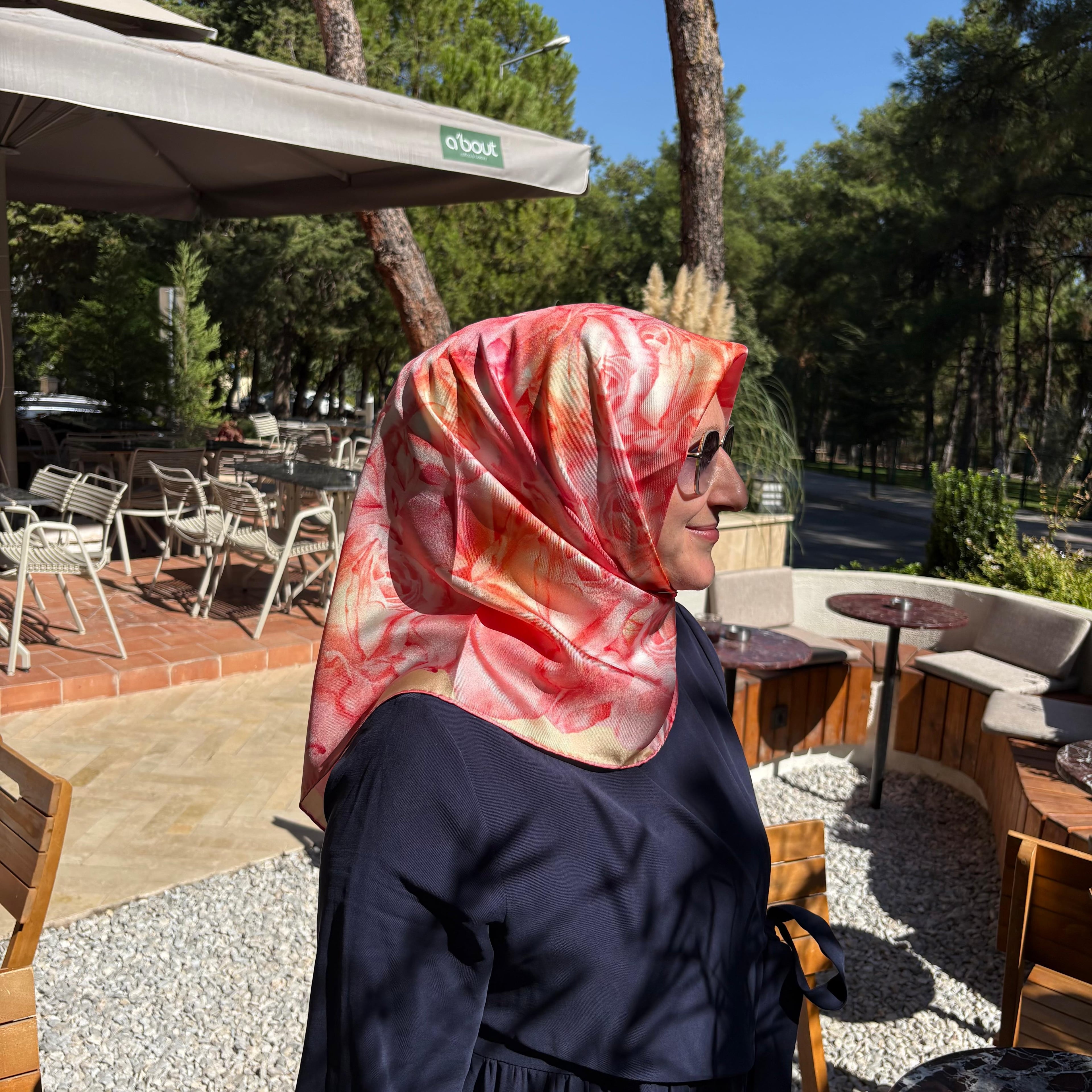 Mıhrıe Gül Hasadı ipek eşarp