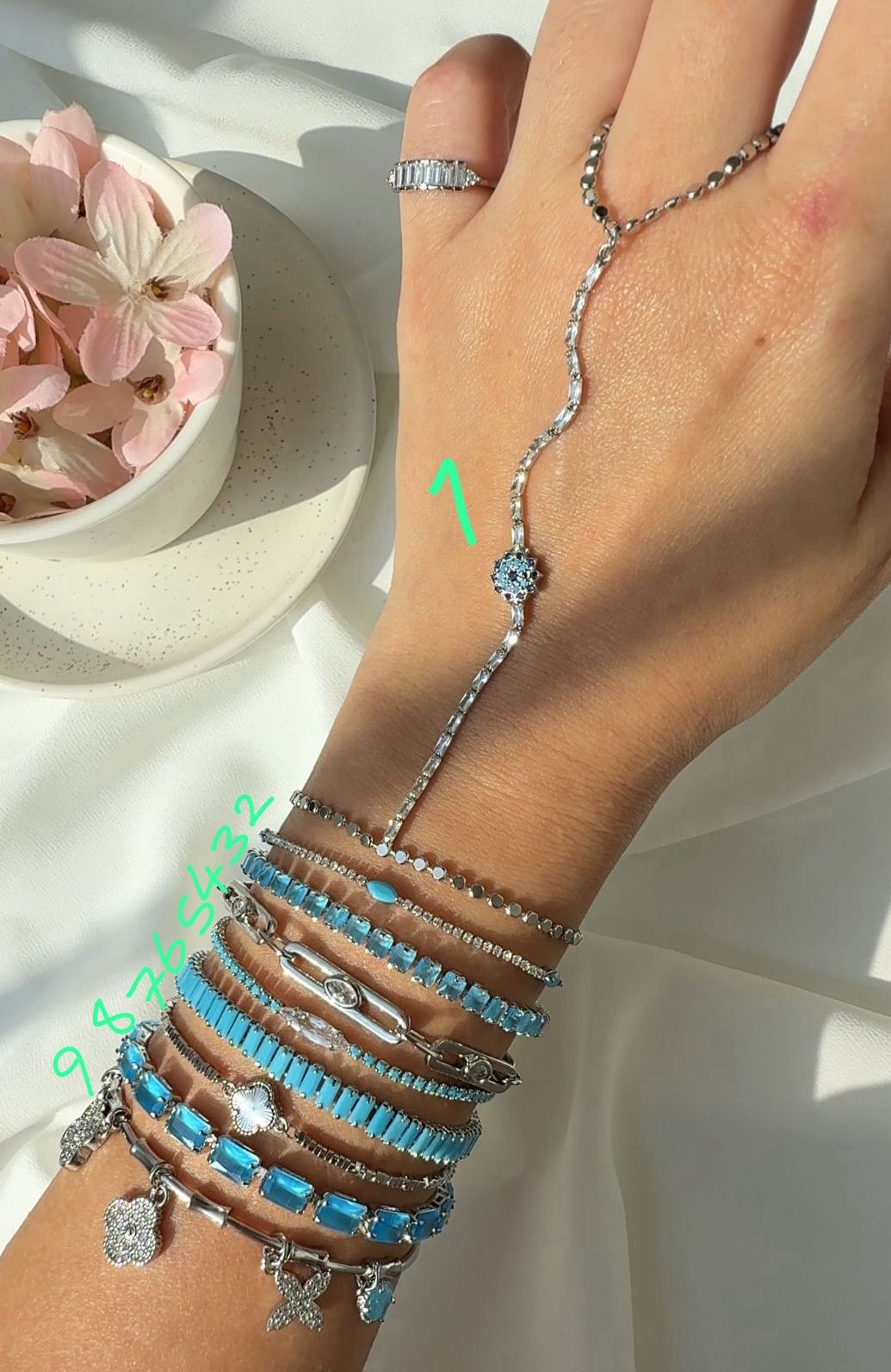 Moon Koleksiyonu Silver Renk Bileklikler