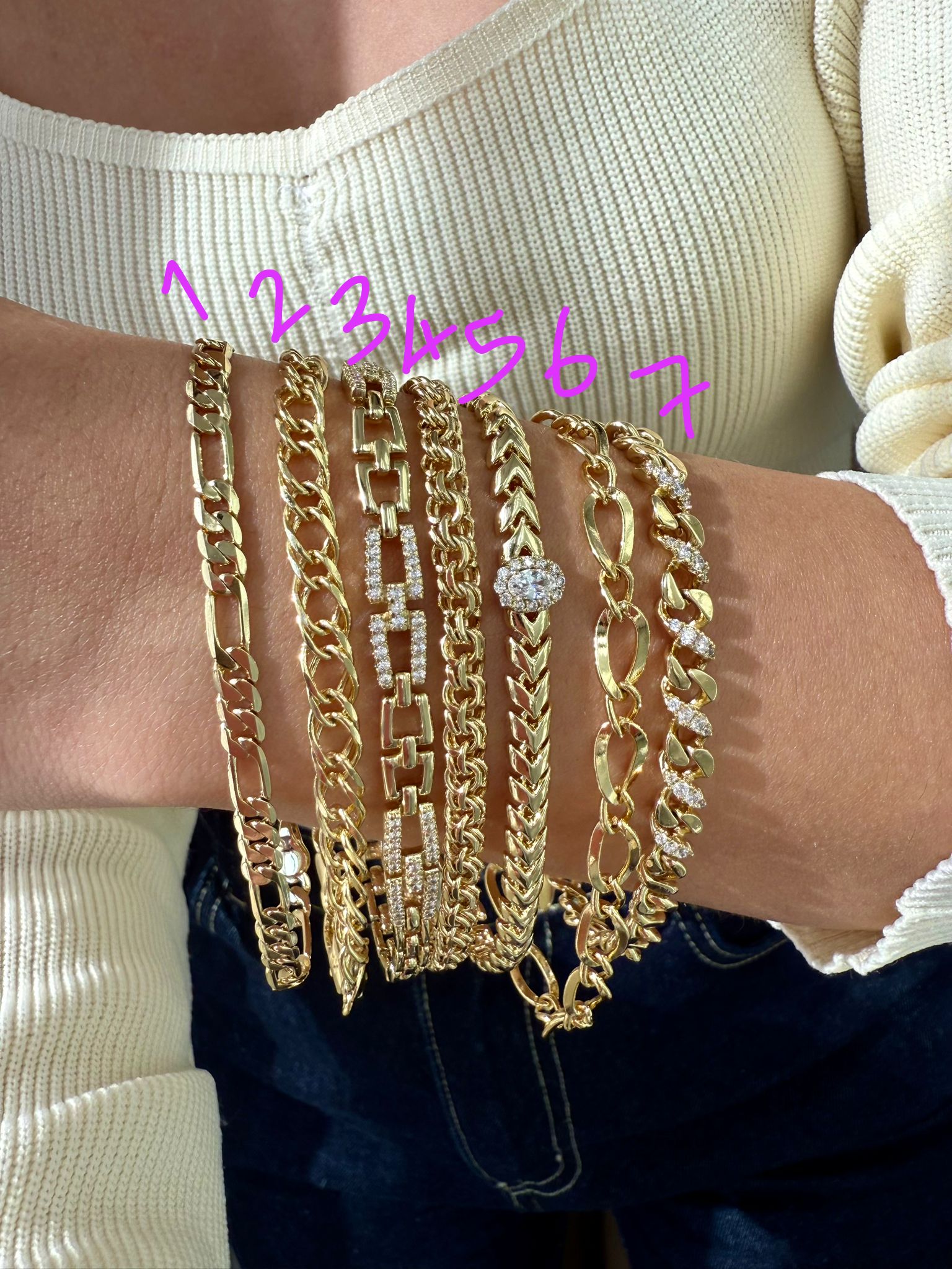 Vip 14 K Renk New Bileklikler