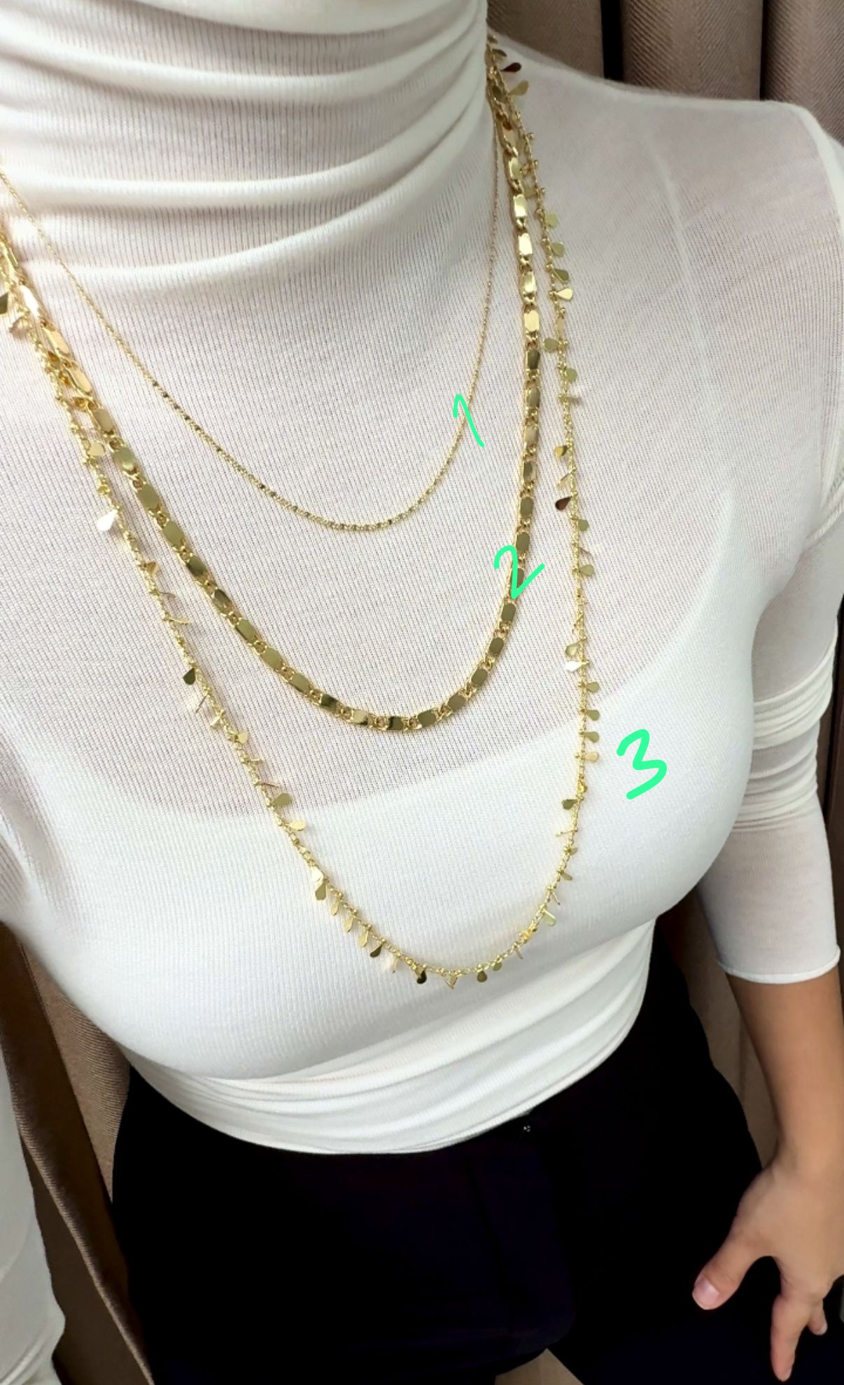 Vip 14 K Renk Trendy Kolyeler