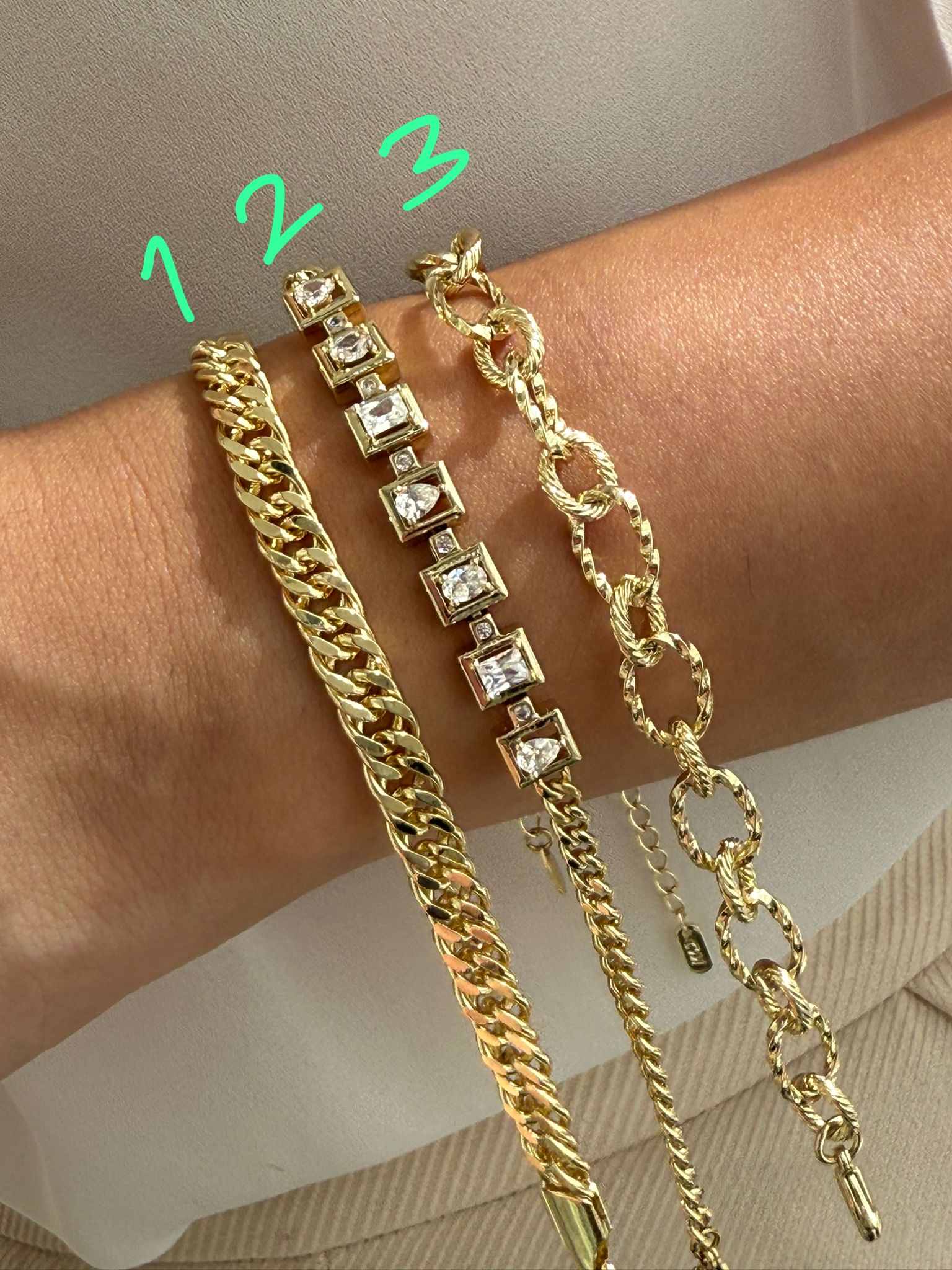 14 K Renk Kuyumcu Model Bileklikler