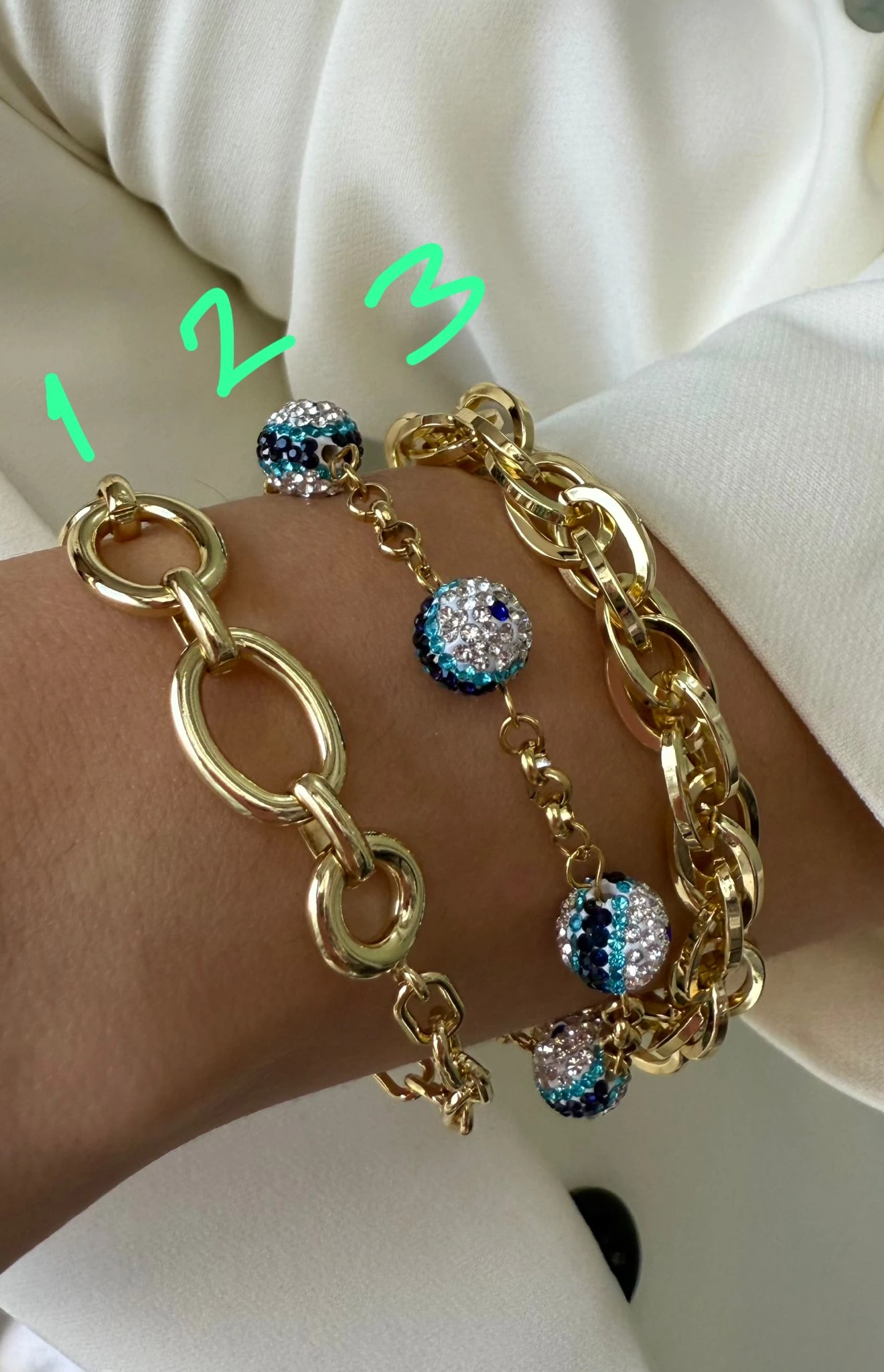 14 K Renk Suyadayanıklı Bileklikler