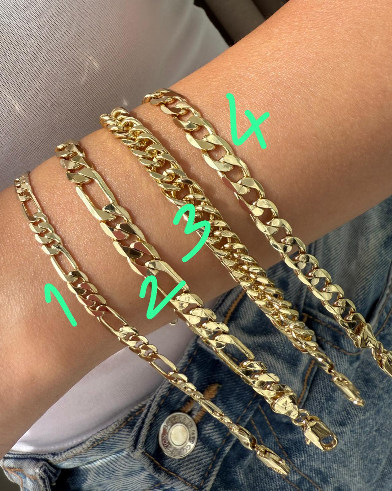 14 K Renk Vip Klass Zincir Bileklikler